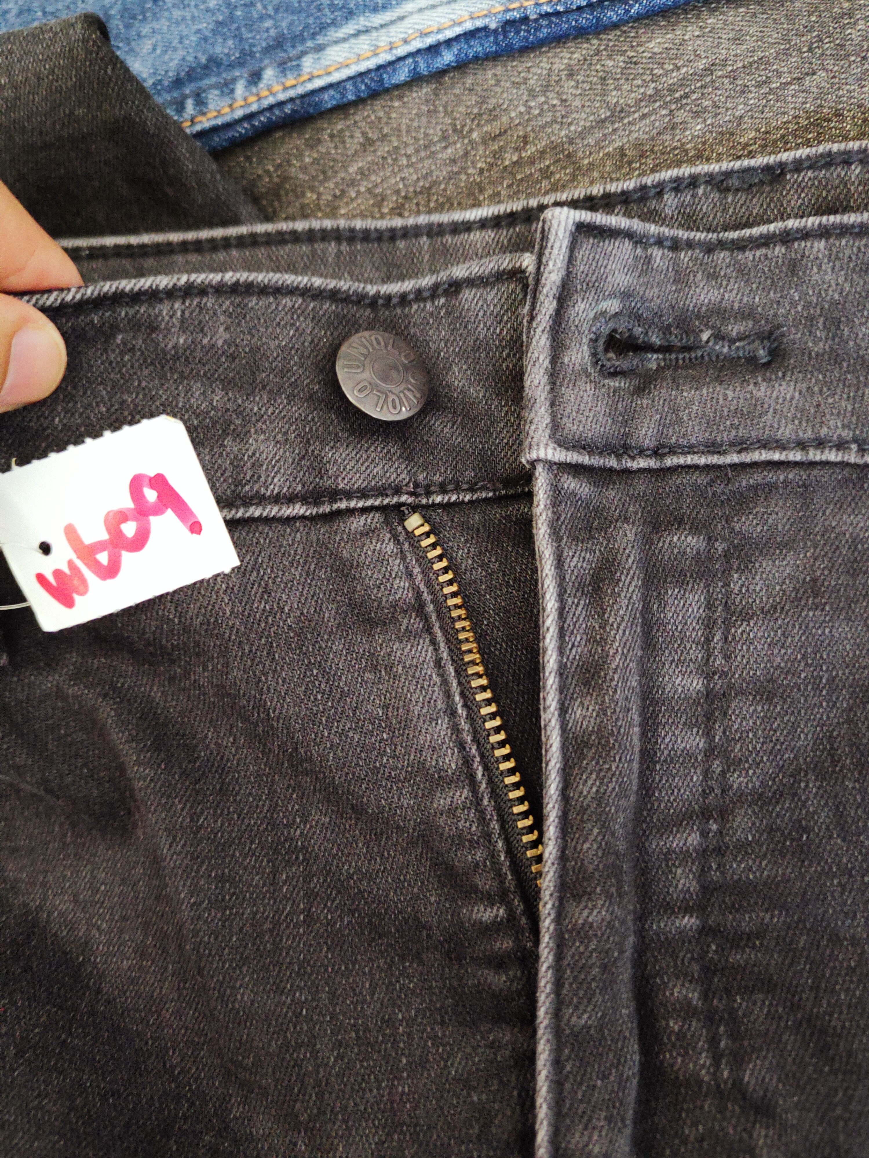 Japanese Brand Uniqlo fabirc by kaihara Black Distressed Ripped Jeans #W609 Size US 30 / EU 46 - 17 Thumbnail