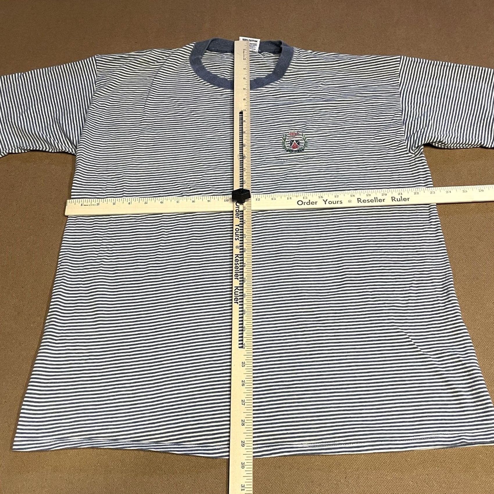 Vintage VINTAGE Freeman Sports Shirt Mens XL Blue White Striped Golf Crest USA 90s Tee Size US XL / EU 56 / 4 - 7 Thumbnail