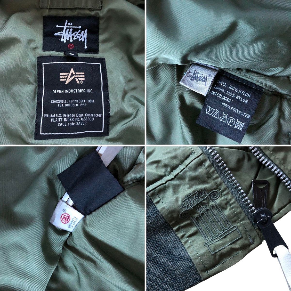 Stussy 25th Anniversary Alpha Fragment MA-1 Bomber Jacket