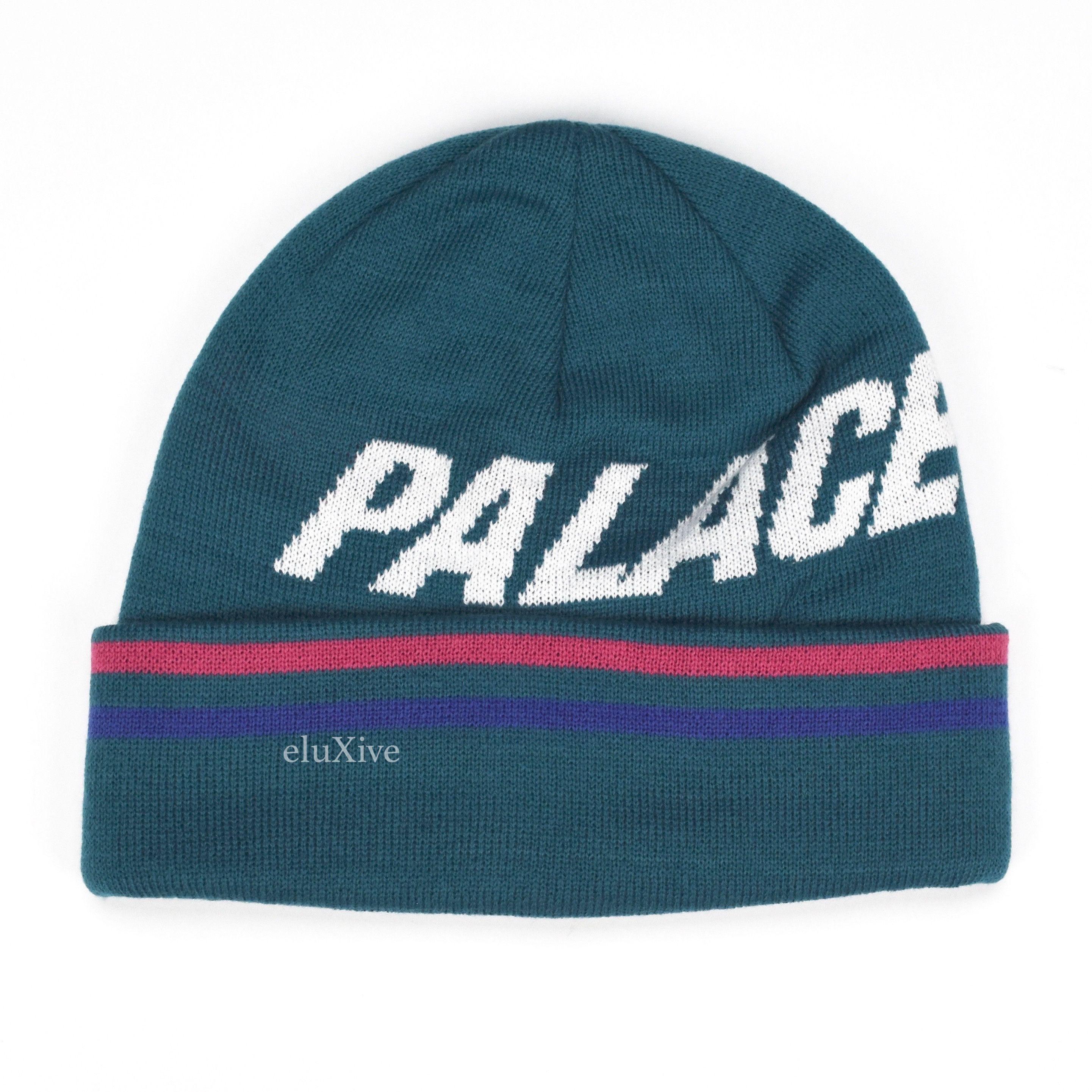Palace Ferghouse Logo Knit Teal Beanie DS Size ONE SIZE - 1 Preview