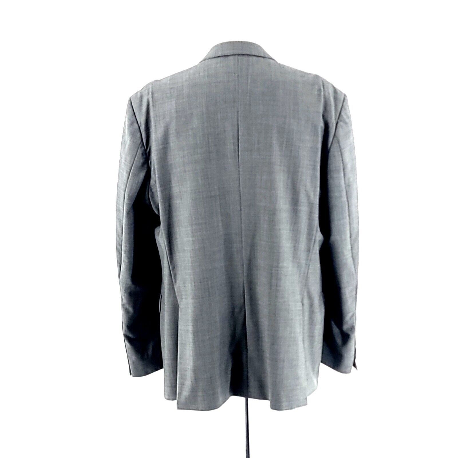Pronto Uomo Pronto Uomo Signature Super 120s Wool 2 Button Blazer Gray N Size 46L - 11 Thumbnail
