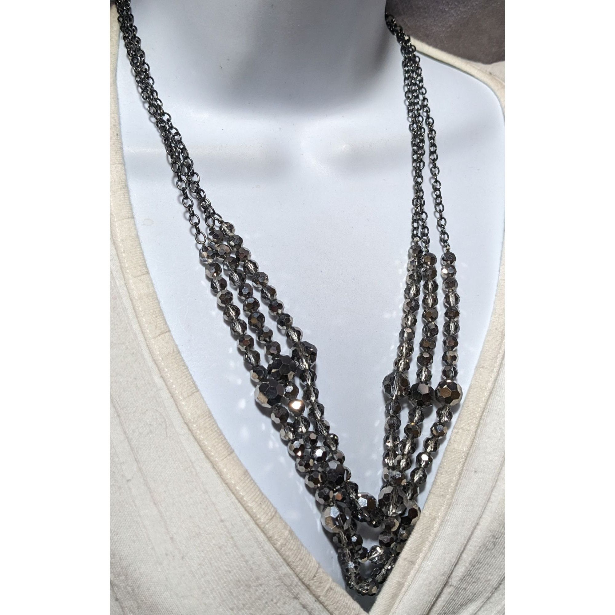 Other Glam Goth Multilayer Glass Beaded Necklace Size ONE SIZE - 7 Thumbnail