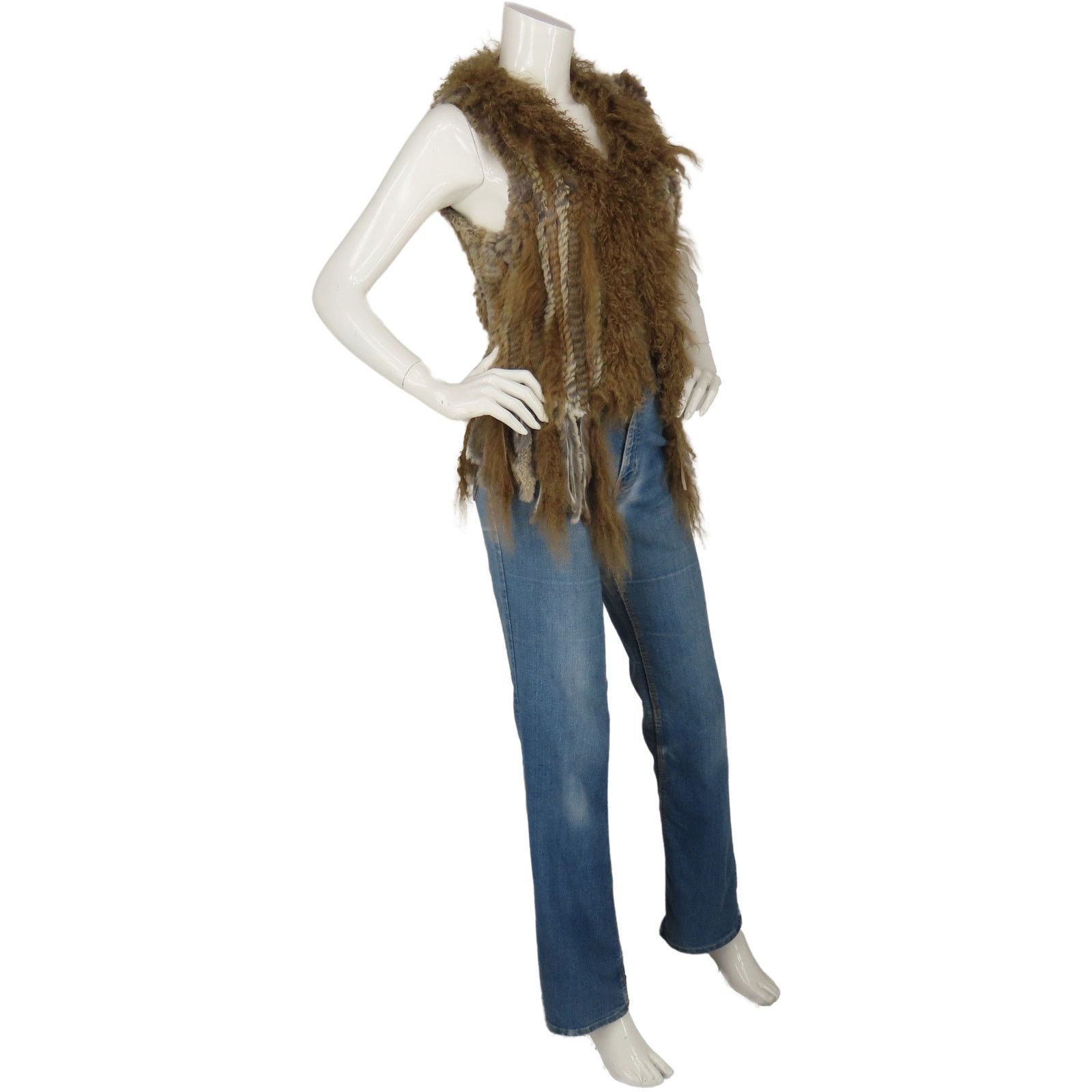 Other Subtle Luxury Knitted Rabbit & Mongolian Sheep Fur Vest Size XS / US 0-2 / IT 36-38 - 5 Thumbnail