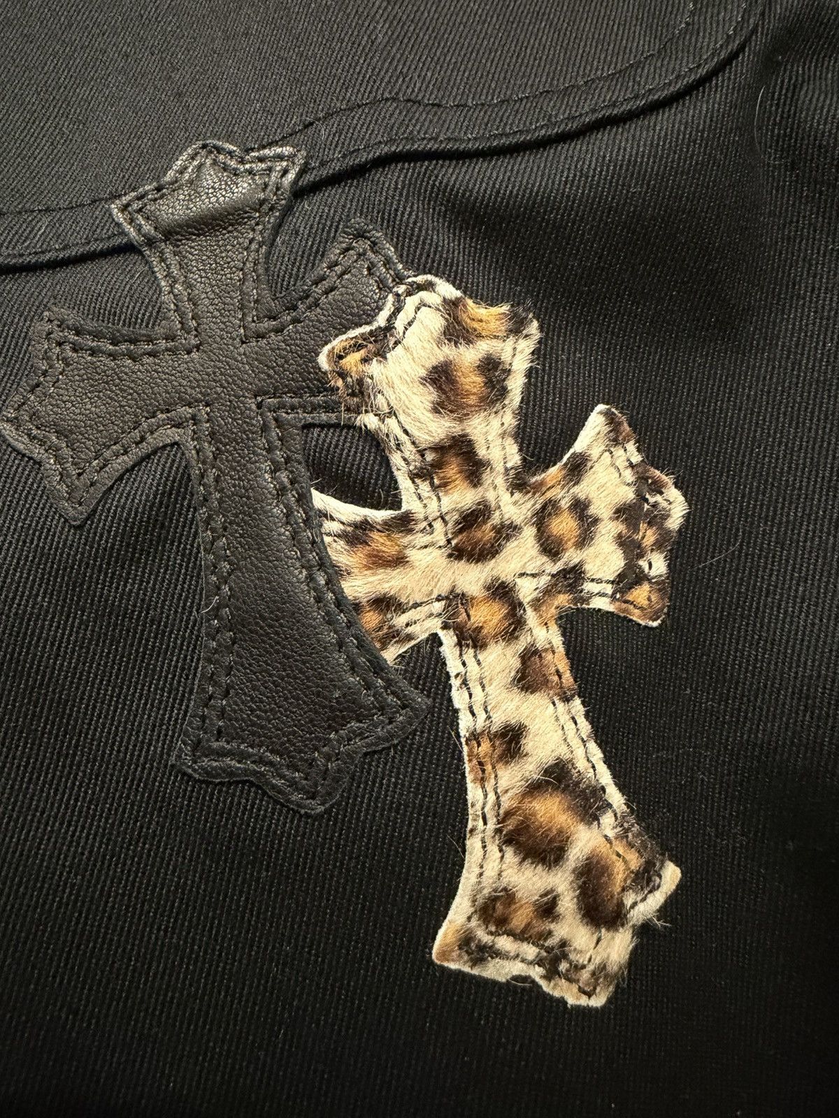 Chrome Hearts Chrome Hearts Black & Leopard Cross Patch Work Dog Jacket Size US M / EU 48-50 / 2 - 8 Thumbnail
