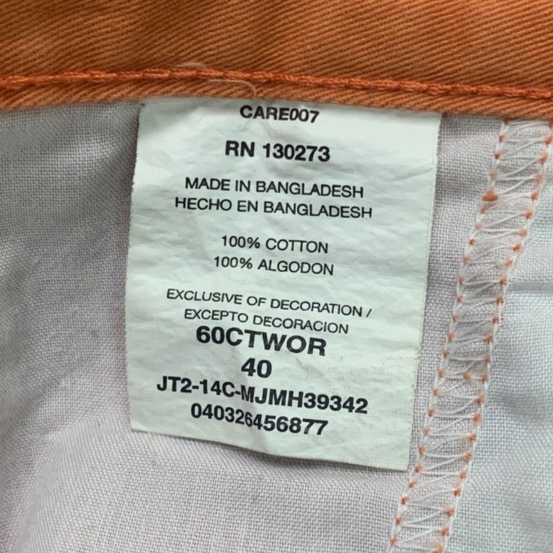 Wrangler Wrangler Mens Size 40 Orange Bermuda Cargo Shorts w Pockets Size US 38 / EU 54 - 3 Thumbnail