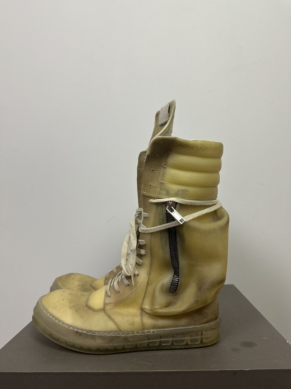 Rick Owens SS23 ‘EDFU’ Apparation Leather Cargobaskets Size US 11 / EU 44 - 2 Thumbnail