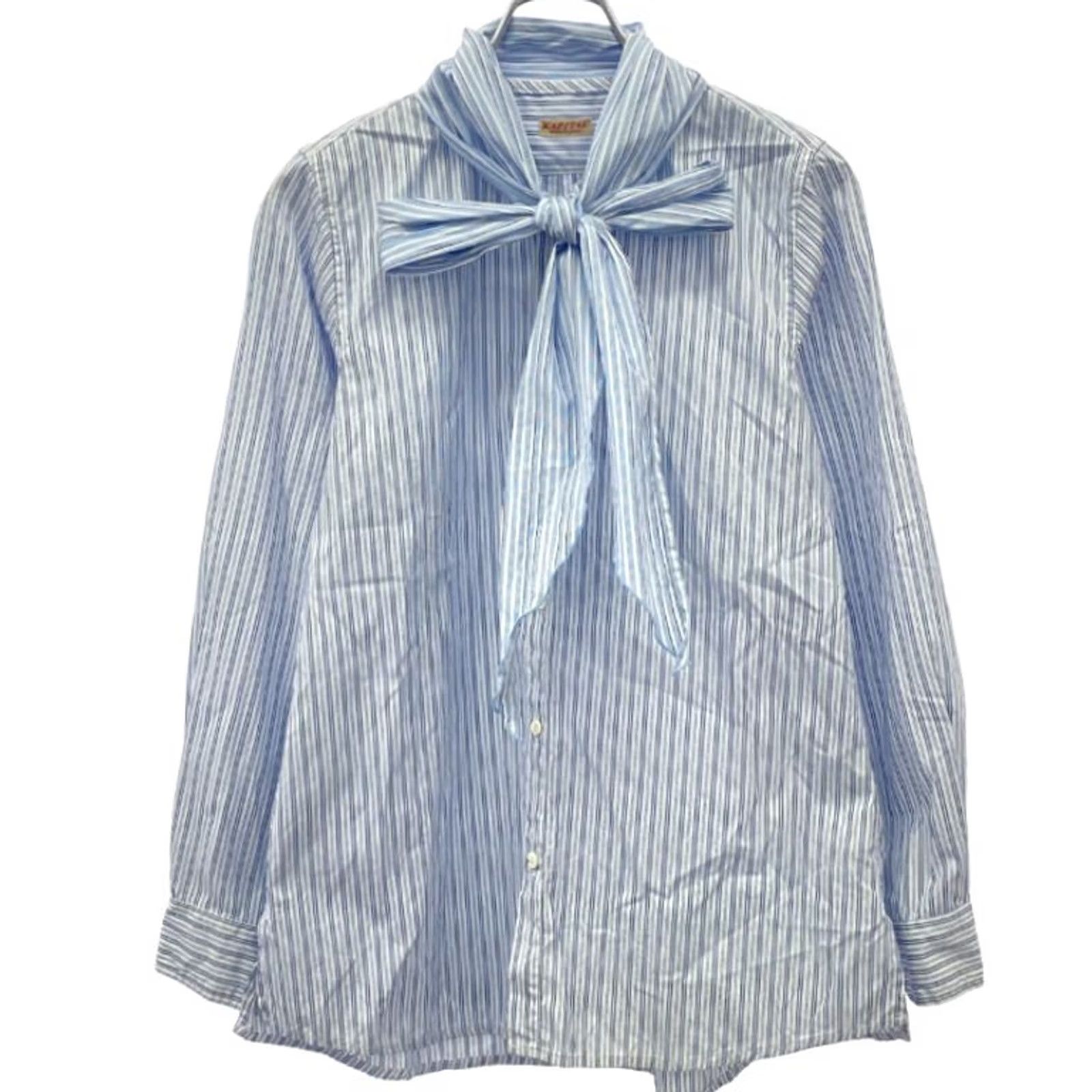 Kapital KAPITAL Blue Cotton Striped Bow Tie Shirt Long Sleeve Size 1 Button-Up Mens Casual Used Size US XS / EU 42 / 0 - 2 Thumbnail