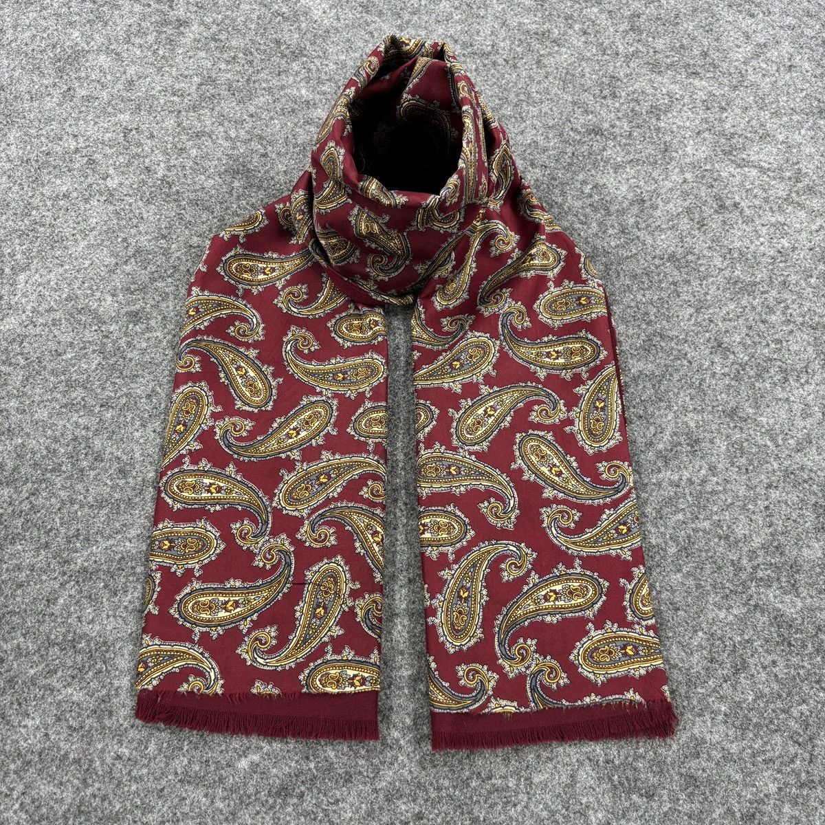Vintage Paisleys Scarf # D797 # Muffler # Neckwear Size ONE SIZE - 1 Thumbnail