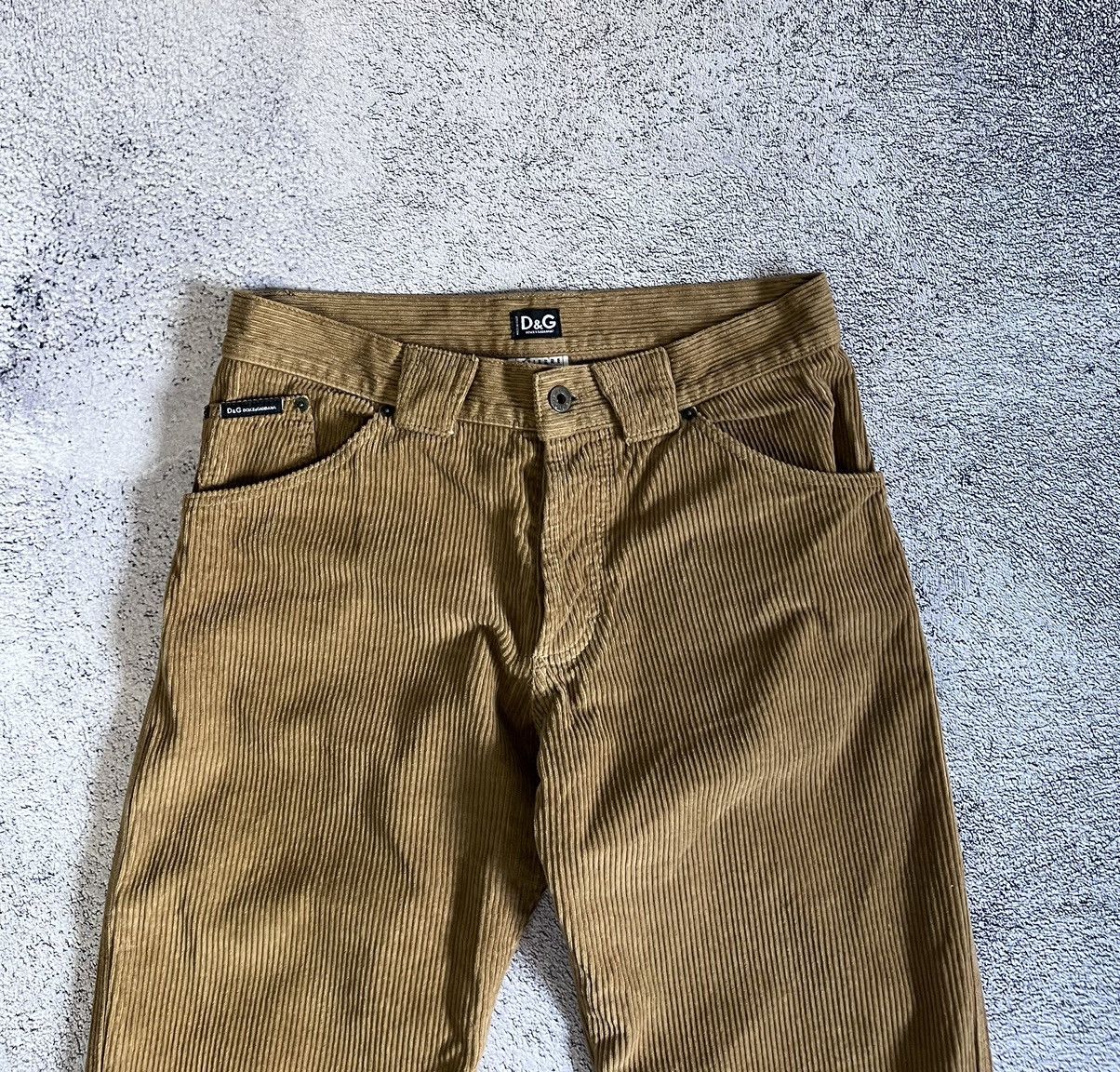 Dolce & Gabbana Dolce Gabbana Men’s Pants Corduroy Vintage Brown Metal Logo Size US 31 - 4 Thumbnail
