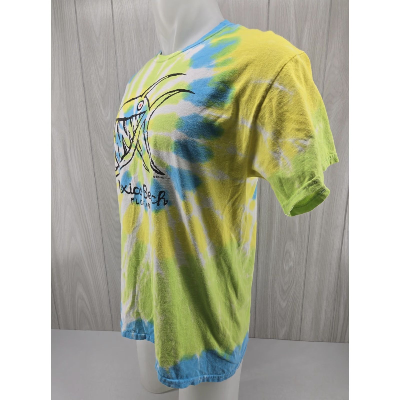 Vintage Big Head Designs Mexico Beach Florida FL T-Shirt Tie Dye Large Men Graphic Tee Size US L / EU 52-54 / 3 - 4 Thumbnail