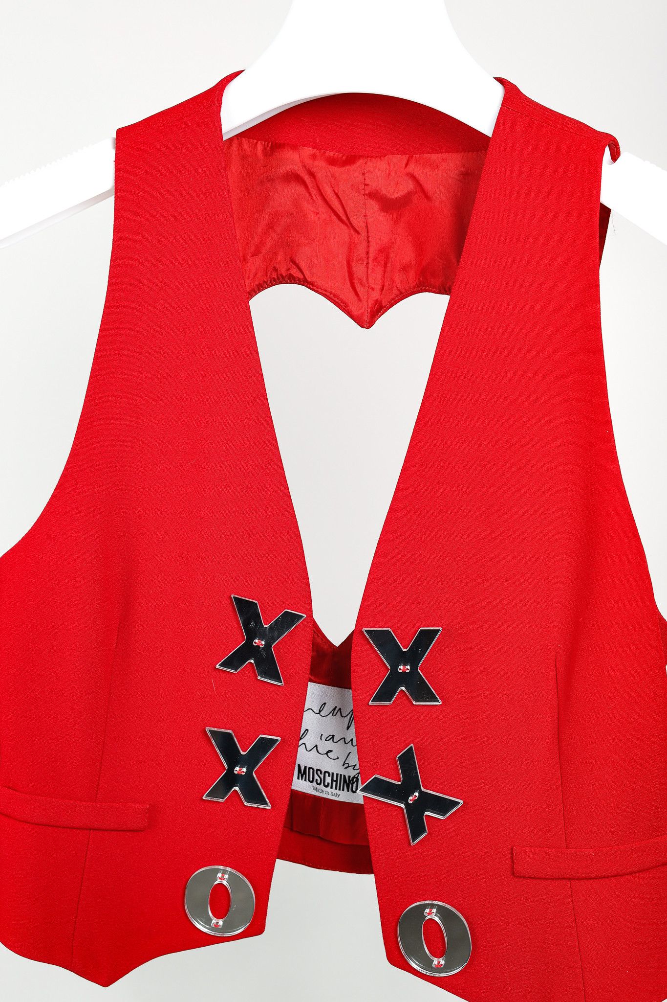 Moschino Moschino Cheap and Chic Xs & Os Heart Cut-Out Red Vest Size M / US 6-8 / IT 42-44 - 3 Thumbnail