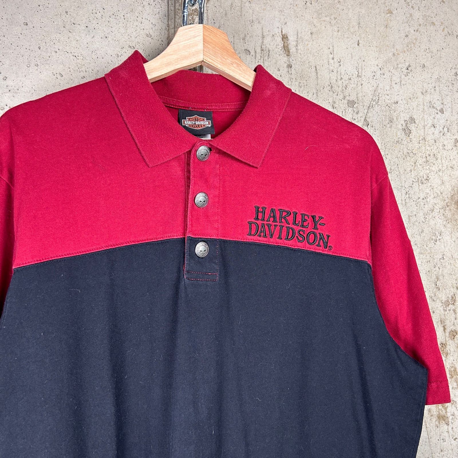 Harley Davidson Harley Davidson Y2K Skull Button Large Collared Shirt Size US L / EU 52-54 / 3 - 1 Thumbnail