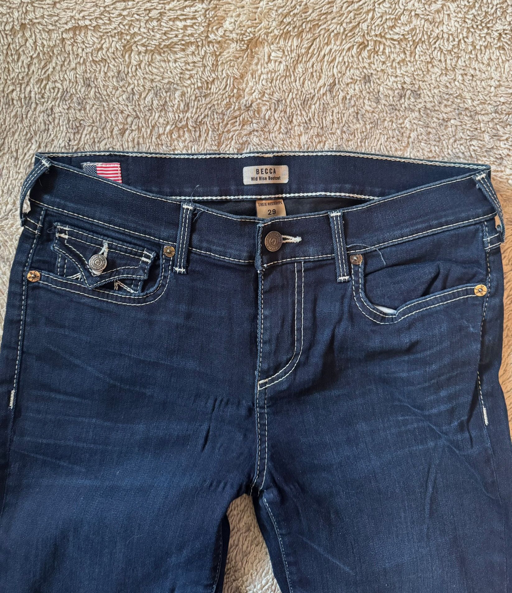 True Religion True Religion Vintage 2000s Becca Mid Rise Bootcut Jeans Size 29" - 4 Thumbnail