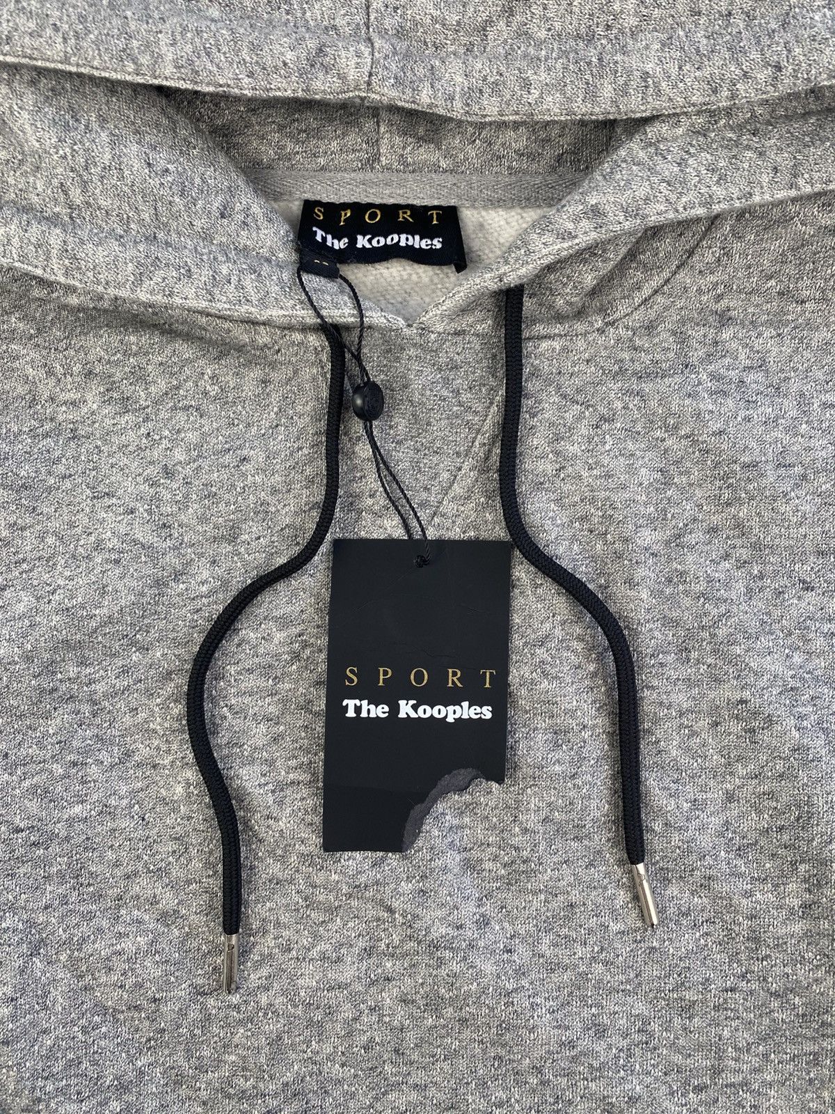 The Kooples The Kooples Melange Hoodie with Black Nylon Details Size: XS Size US XS / EU 42 / 0 - 3 Thumbnail