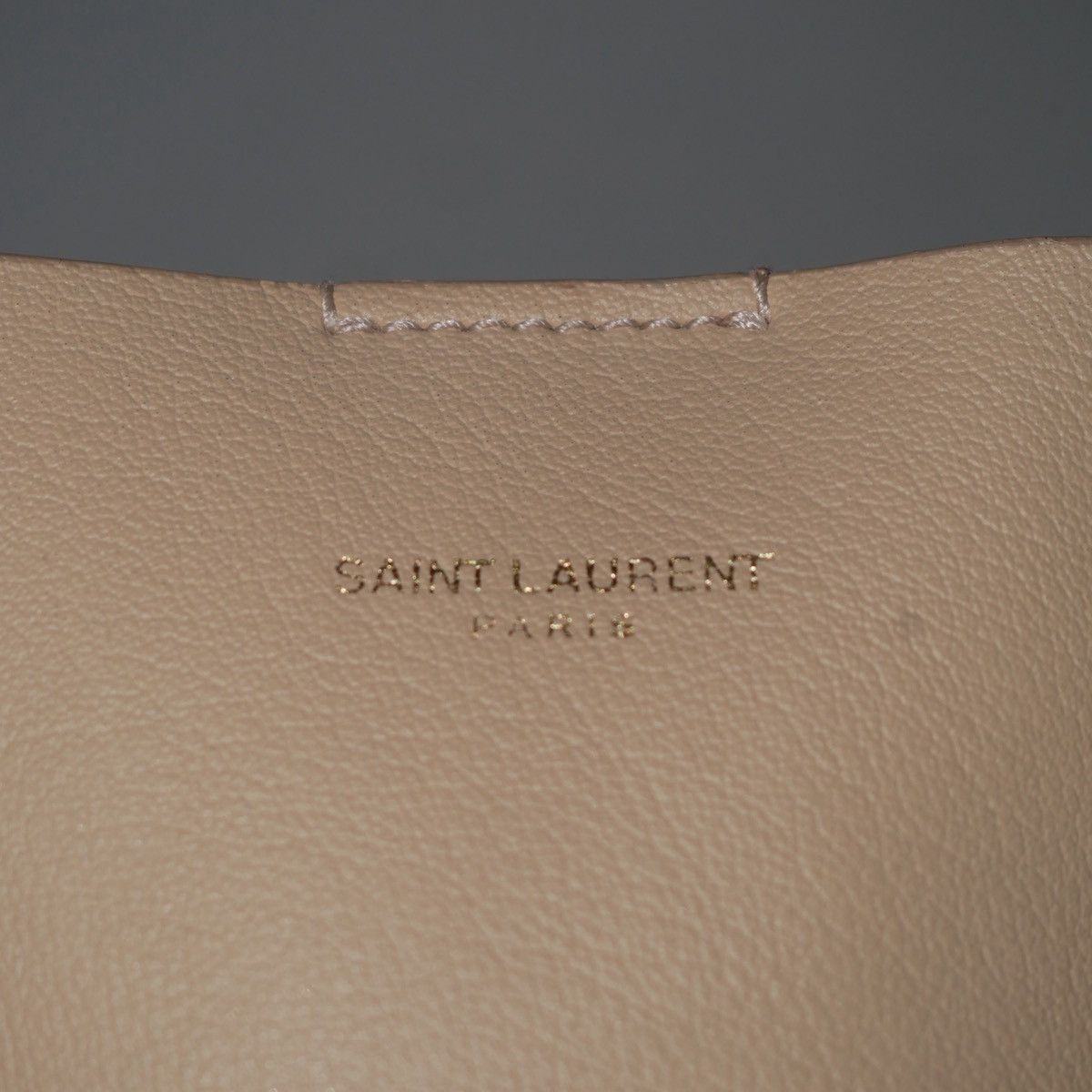 Yves Saint Laurent Shopping Saint Laurent In Leather - Dark Beige Size ONE SIZE - 3 Thumbnail