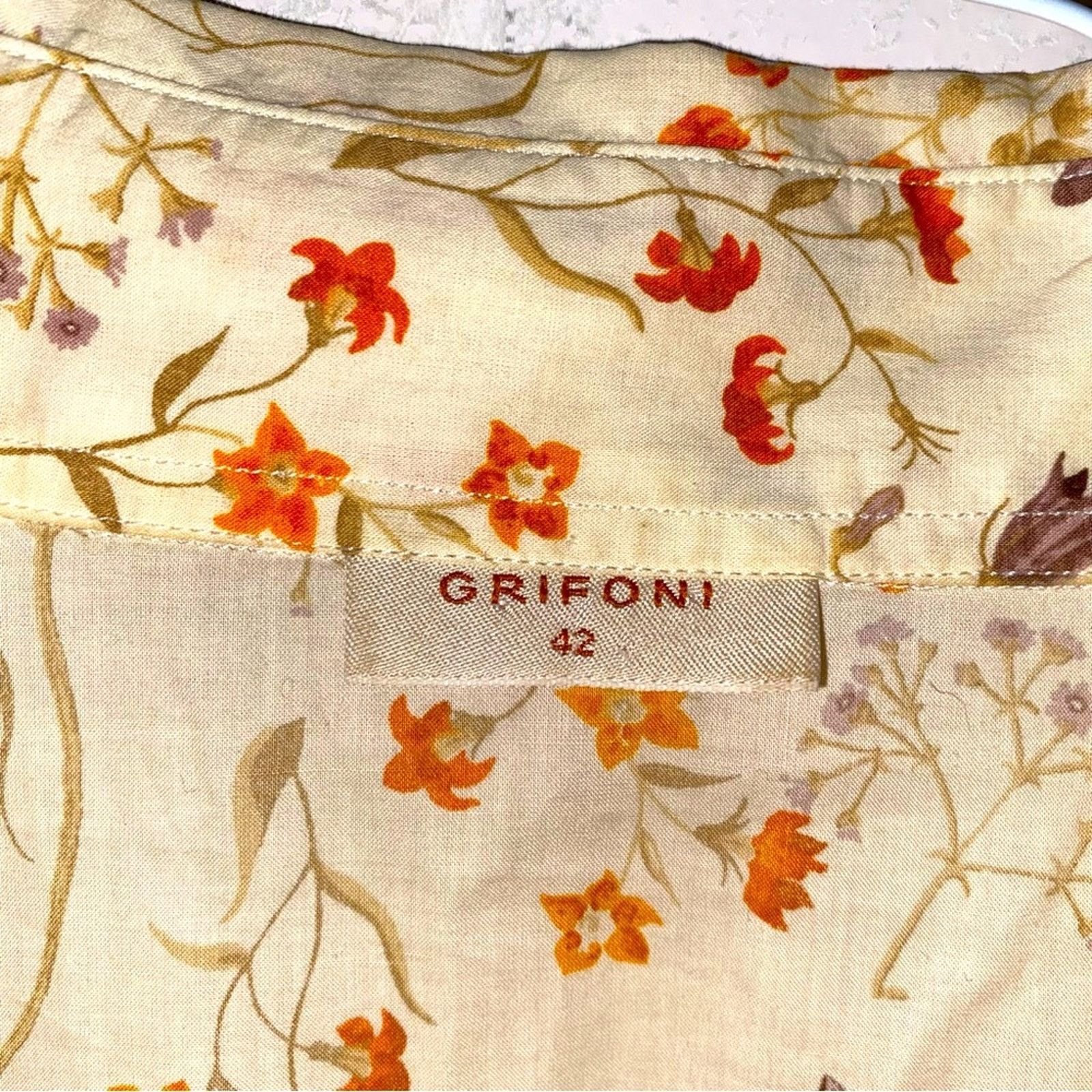 Grifoni Mauro Grifoni Italy $480 Floral Cotton Shirt Dress 4-6 Size S / US 4 / IT 40 - 8 Thumbnail