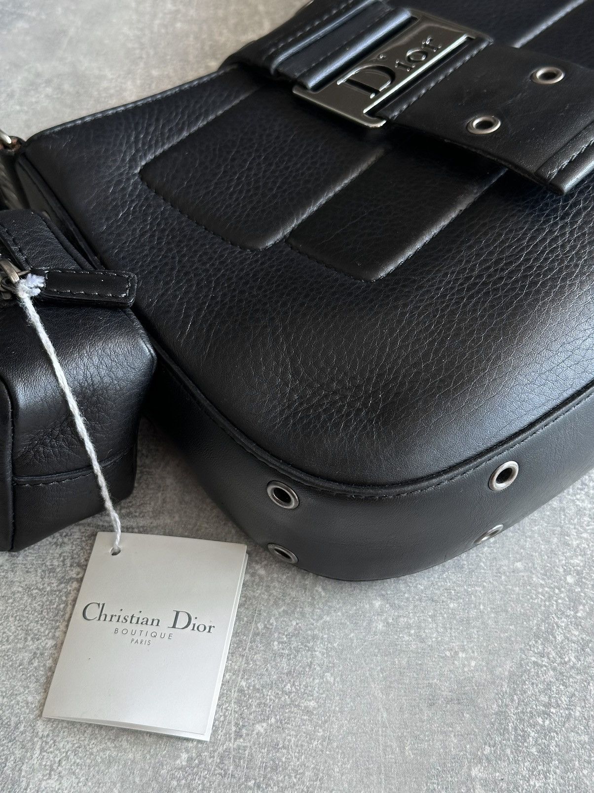 Dior DIOR Street Chic Columbus Evening Black Leather Shoulder Bag Size ONE SIZE - 10 Thumbnail