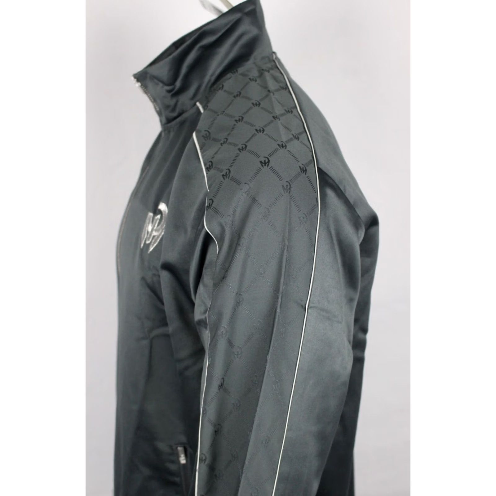 Adidas Adidas Men's Mahomes Satin Track Jacket L Large Team Dark Gray JN5733 Size US L / EU 52-54 / 3 - 3 Thumbnail