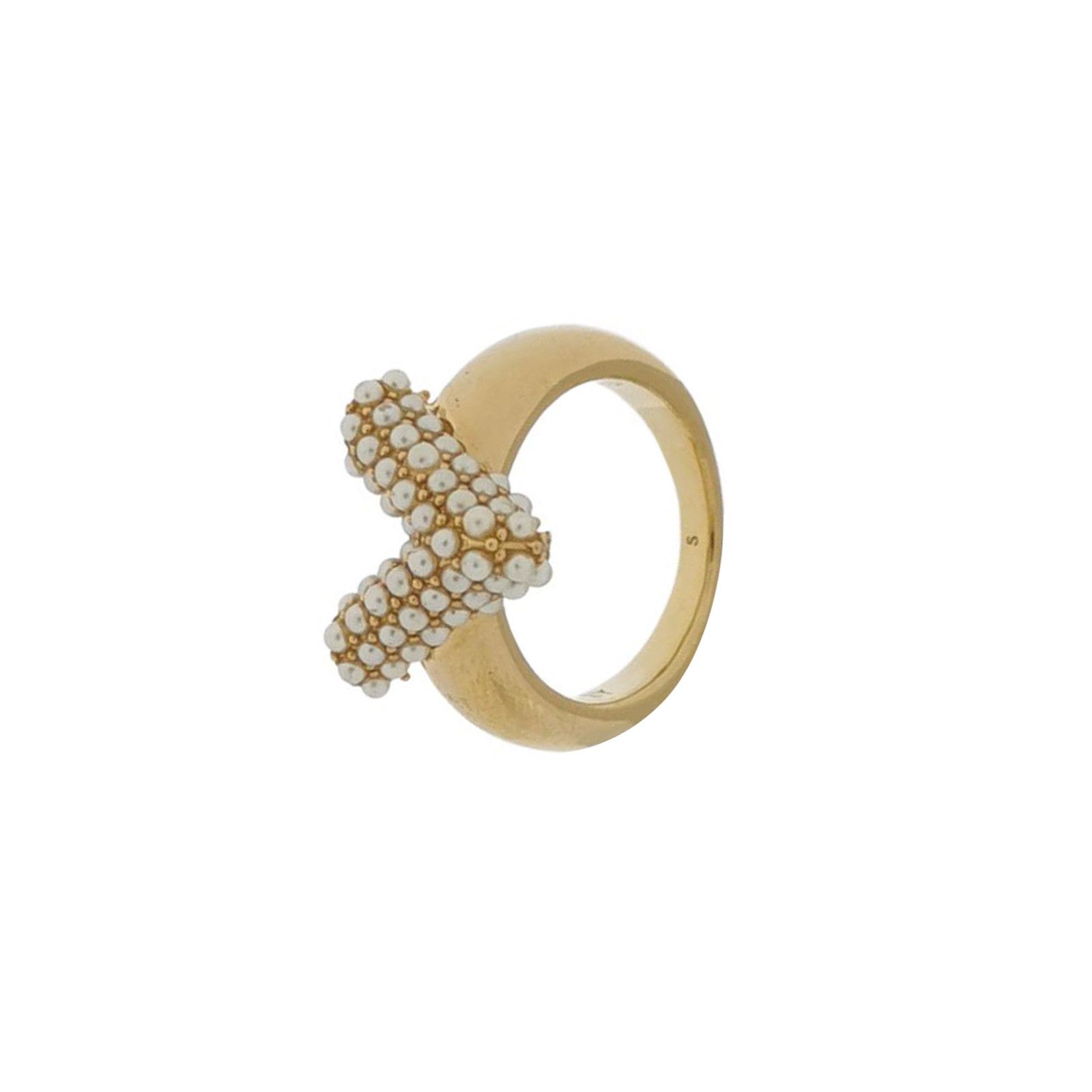 Louis Vuitton Louis Vuitton (LV) Essential V Imitation Pearl V Logo Ring Size ONE SIZE - 1 Thumbnail