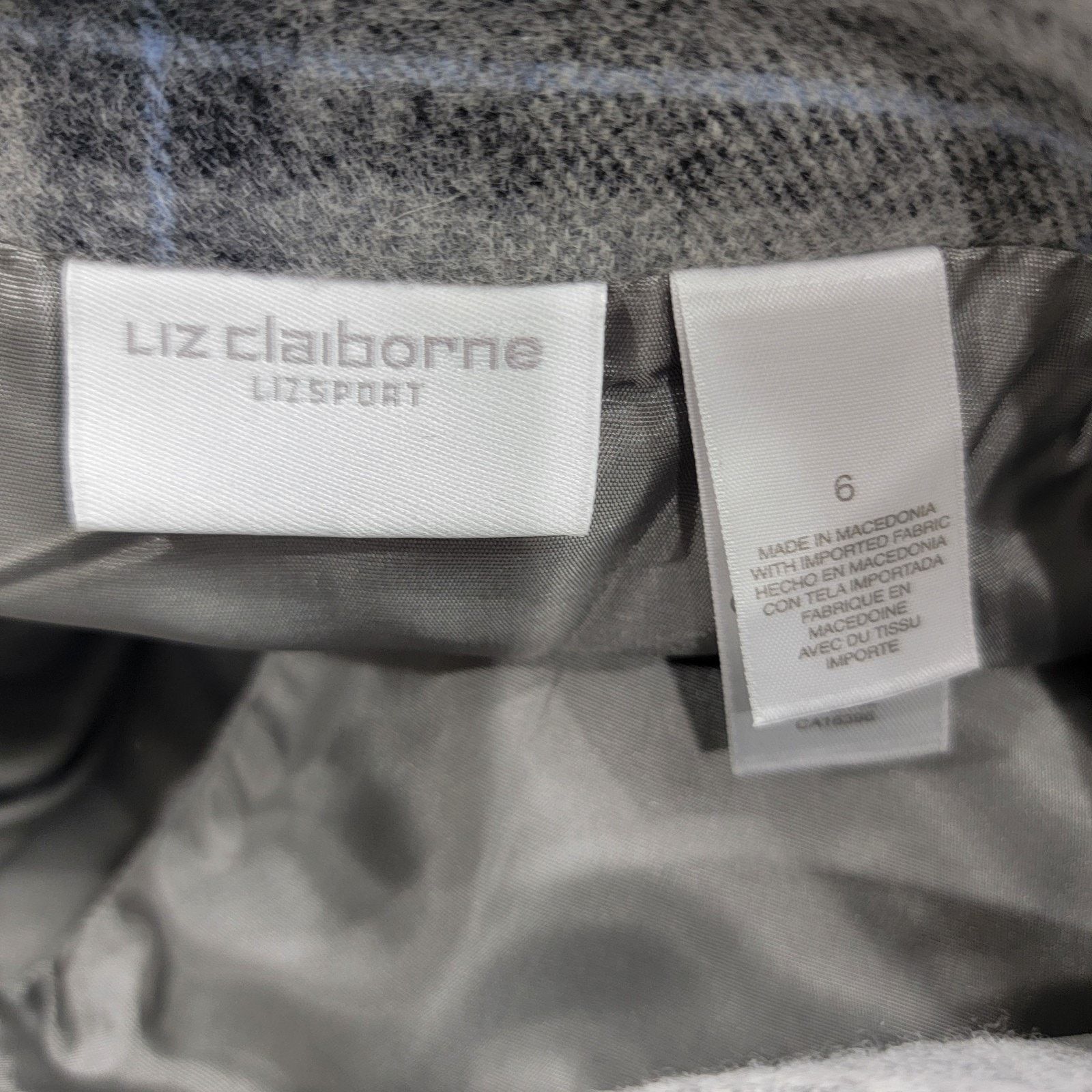 Vintage Liz Claiborne Y2K Windowpane Fringe Maxi Wrap Skirt Size 28" / US 6 / IT 42 - 7 Thumbnail
