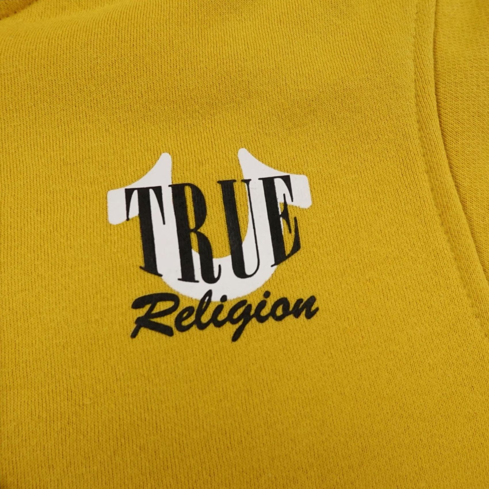 True Religion NEW True Religion Hoodie Mens L Yellow Buddha Full Zip Sweatshirt Sweater Jacket Size US L / EU 52-54 / 3 - 4 Thumbnail