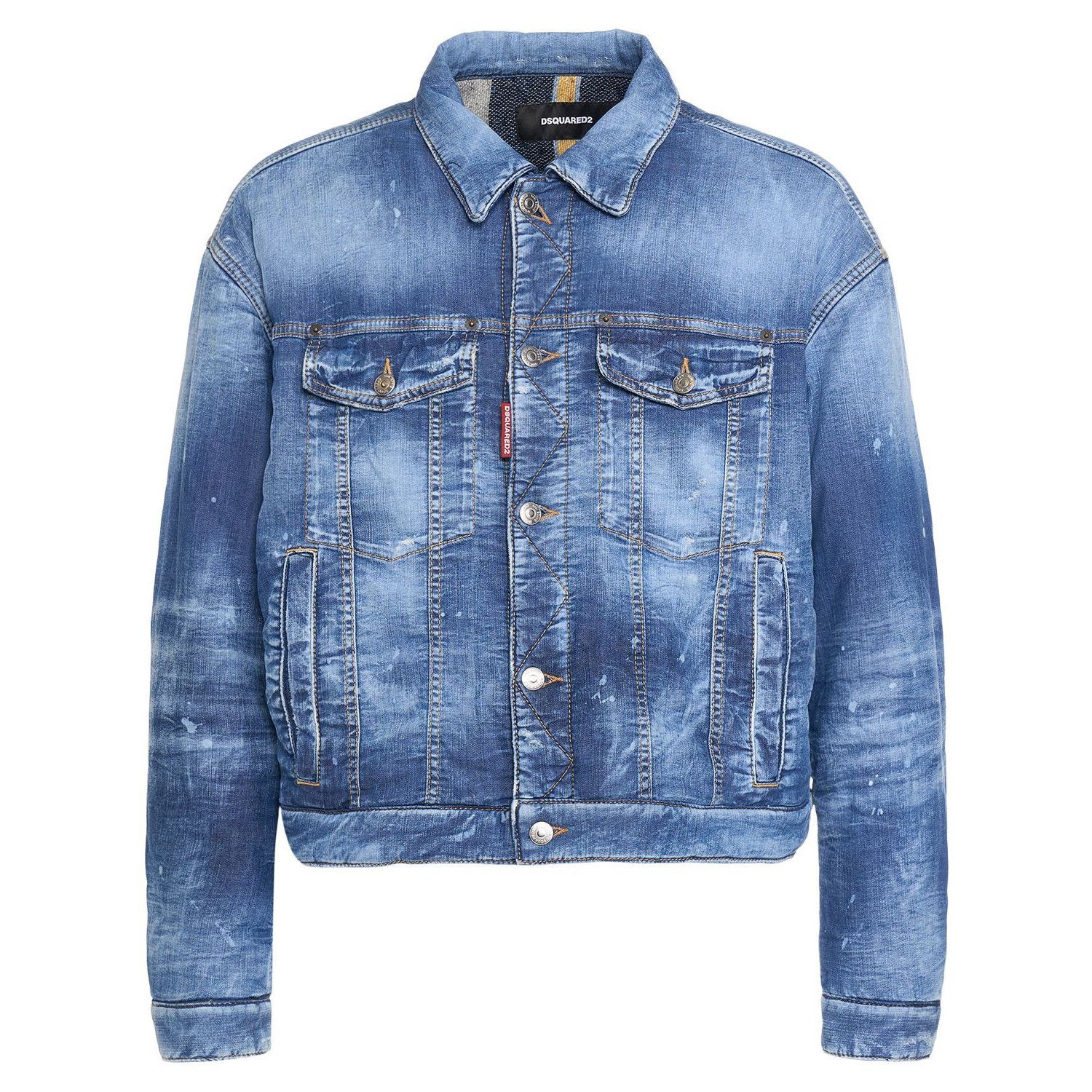 Dsquared2 DSQUARED2 Light Puff Blue Denim Jacket New & Authentic (Men' Size US M / EU 48-50 / 2 - 1 Thumbnail