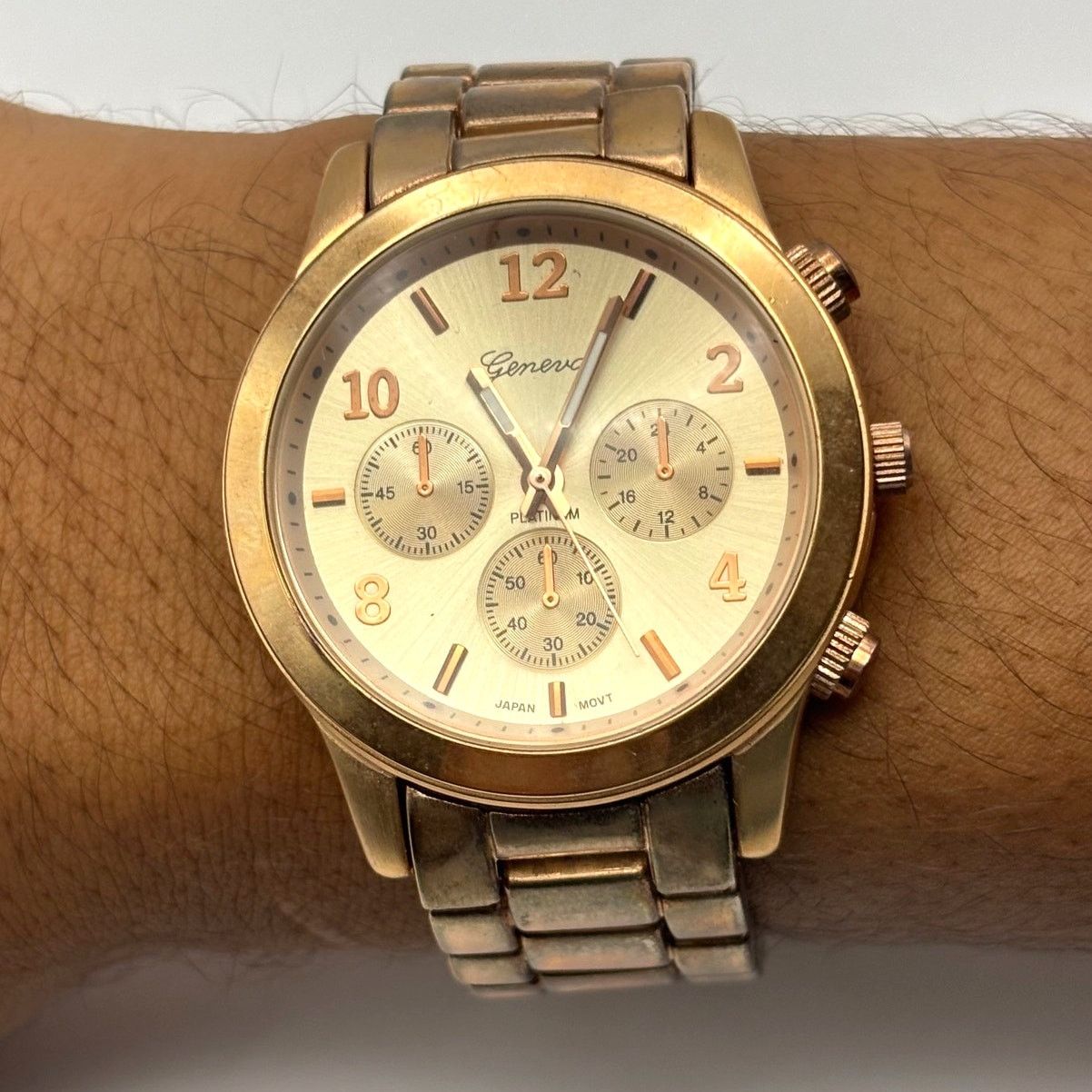 Geneva Retro Gold Geneva Men's Watch Size ONE SIZE - 1 Thumbnail