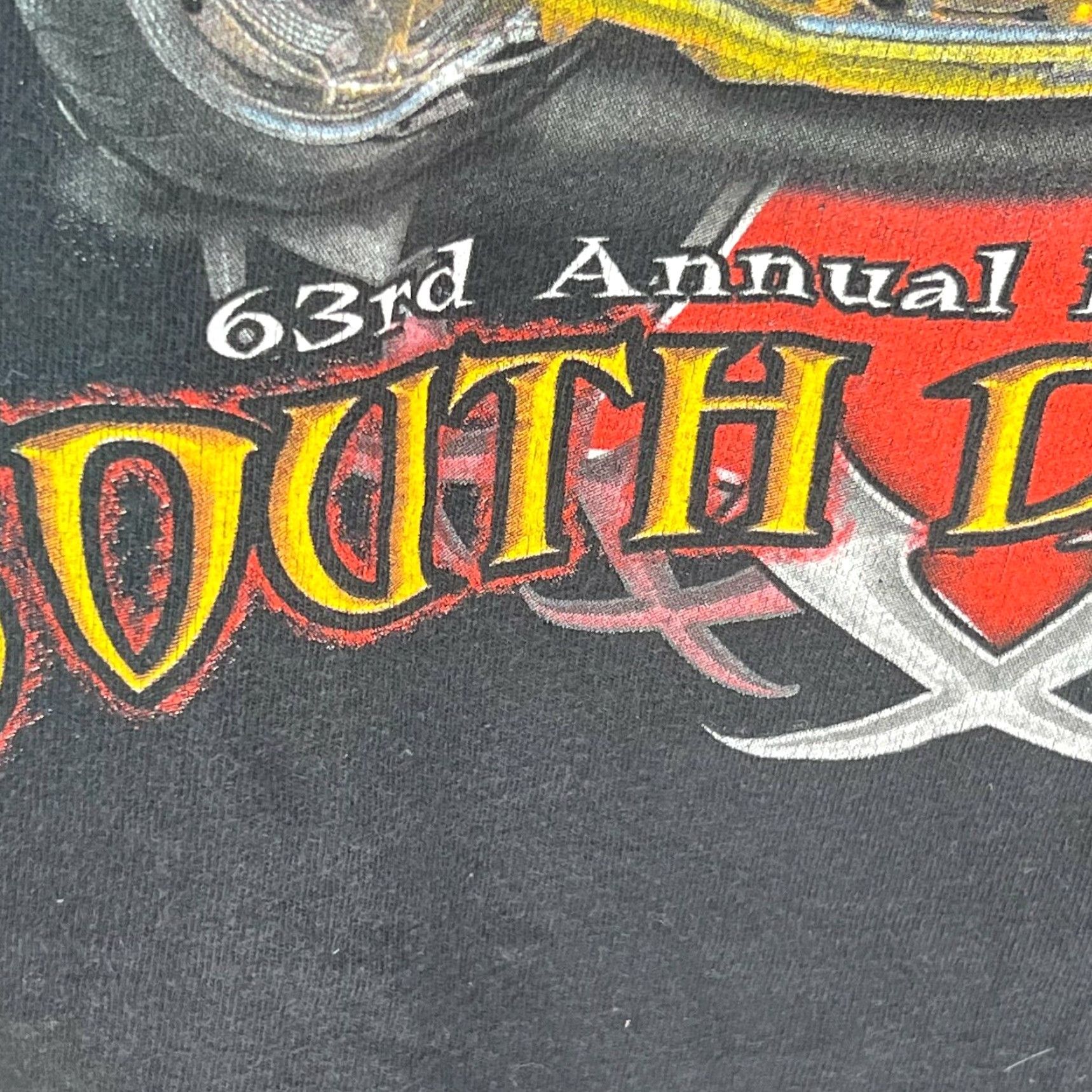 Gildan VINTAGE Gildan Sturgis 63rd Annual Bike Week 2003 Black Graphic Cut Tank Top Adult XL Motorcycle Mens Size US XL / EU 56 / 4 - 5 Thumbnail
