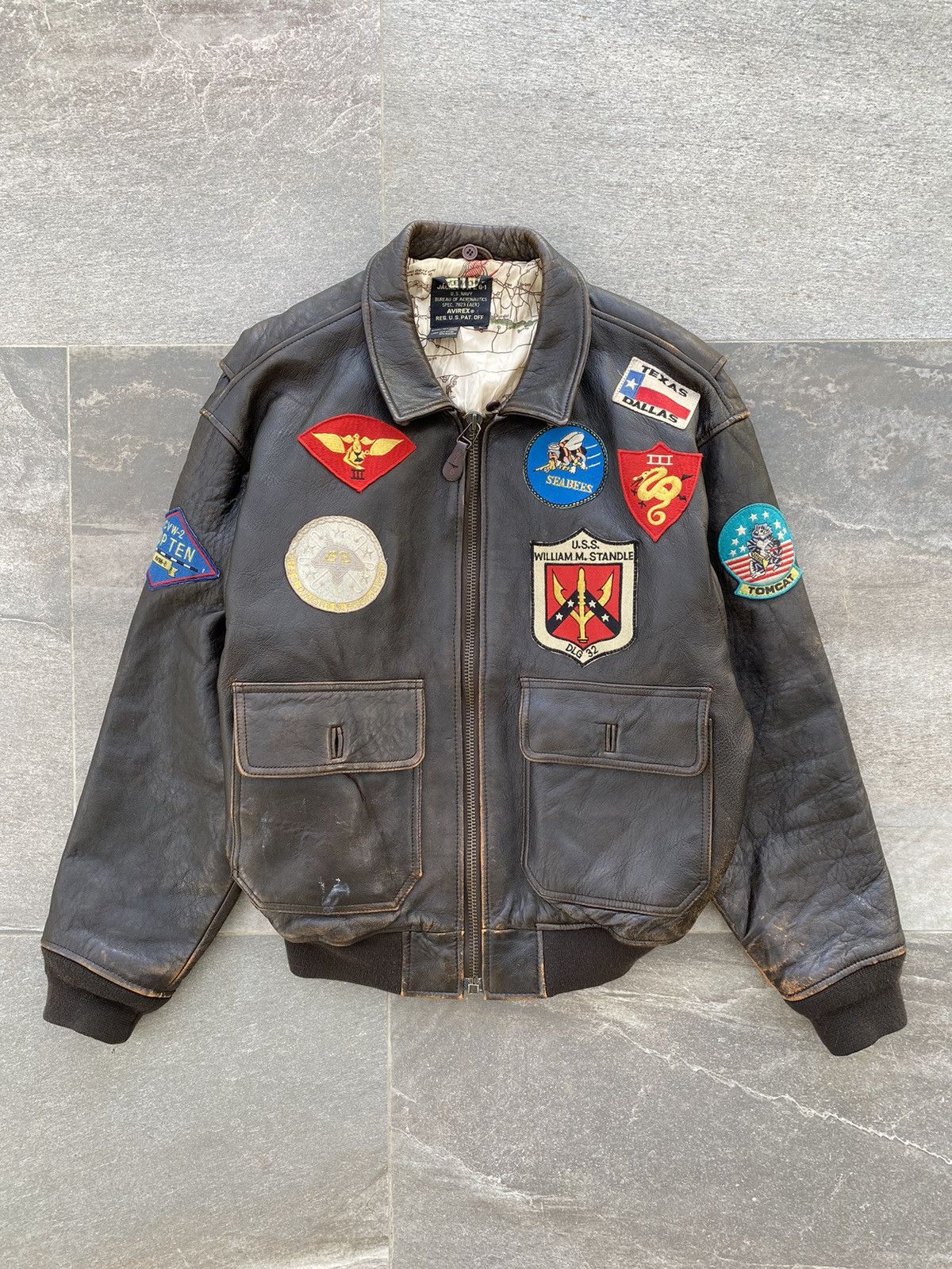 Avirex × Avirex Varsity Jacket × Vintage Vintage Type G-1 U.S Navy 