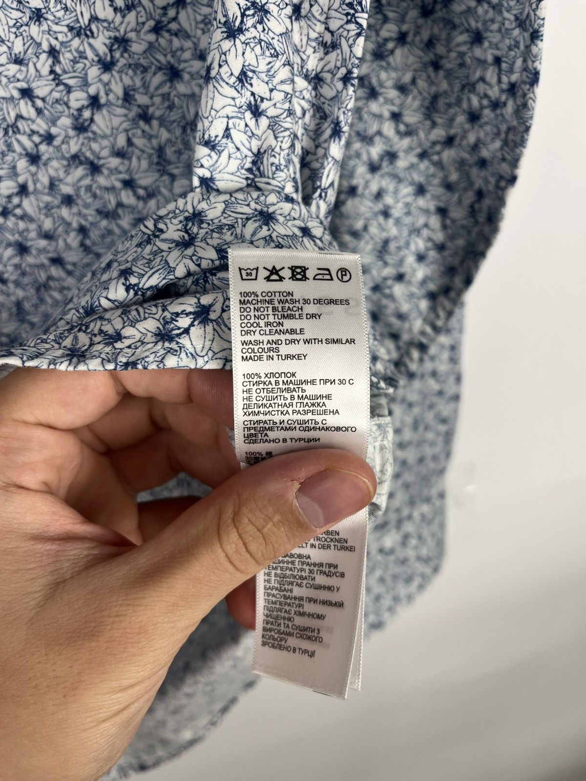 Reiss Reiss Luxury Floral Cotton Long Sleeve Shirt Button Up Size US M / EU 48-50 / 2 - 9 Thumbnail