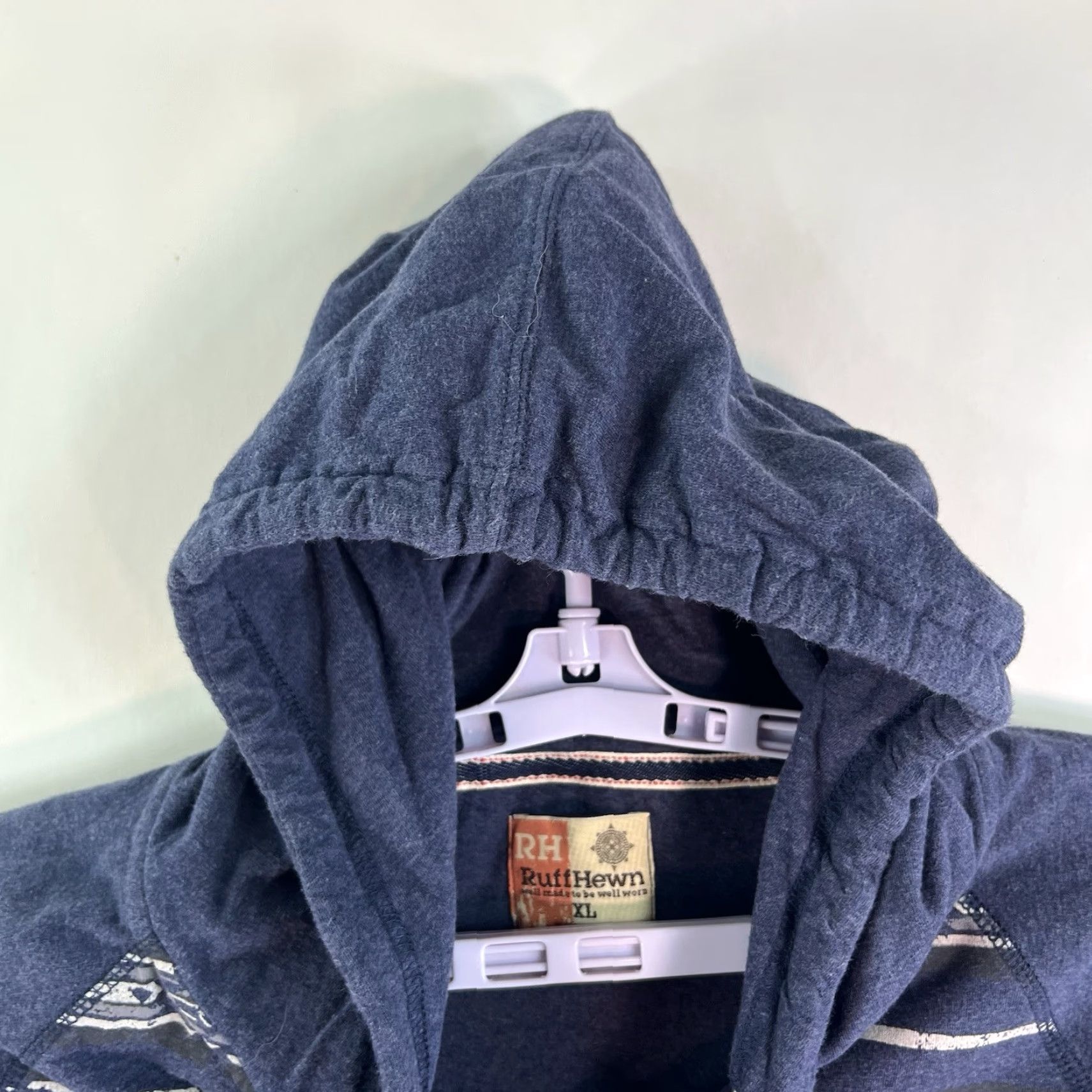 Vintage VINTAGE Ruff Hewen Aztec Hoodie Men Adult XL Blue Pullover Geometric 90s Sportswear Size US XL / EU 56 / 4 - 3 Thumbnail