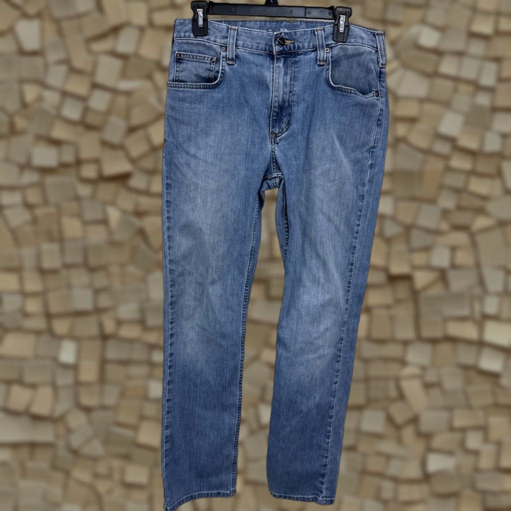 Carhartt Carhartt Jeans Men’s 31x34 Blue Denim Relaxed Fit Stretch Workwear 102804-964 Size US 31 - 1 Thumbnail