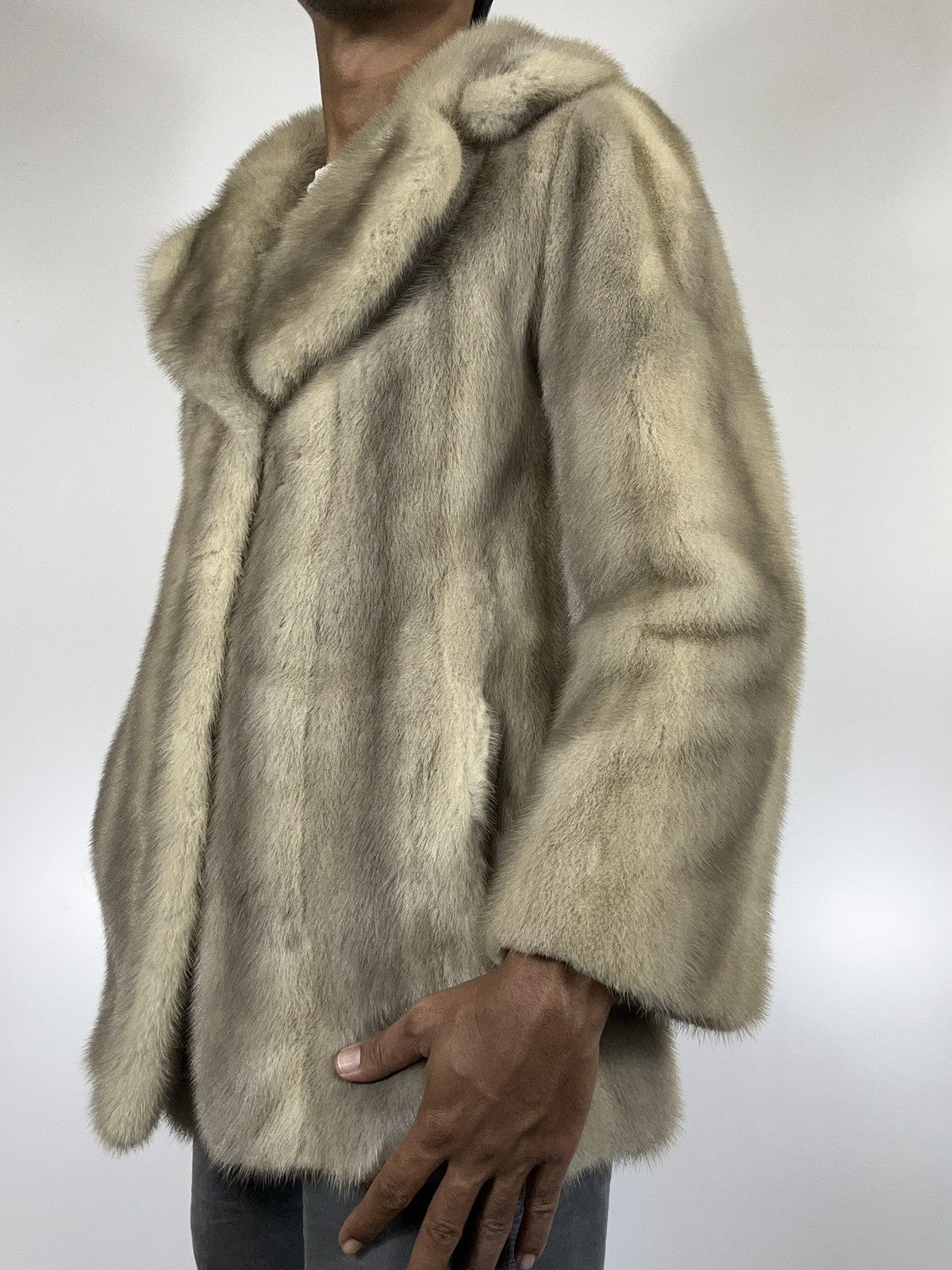 Sagafurs Vintage EMBA Mink Fur Coat – Beige Real Fur Jacket, Size S / US 4 / IT 40 - 19 Thumbnail