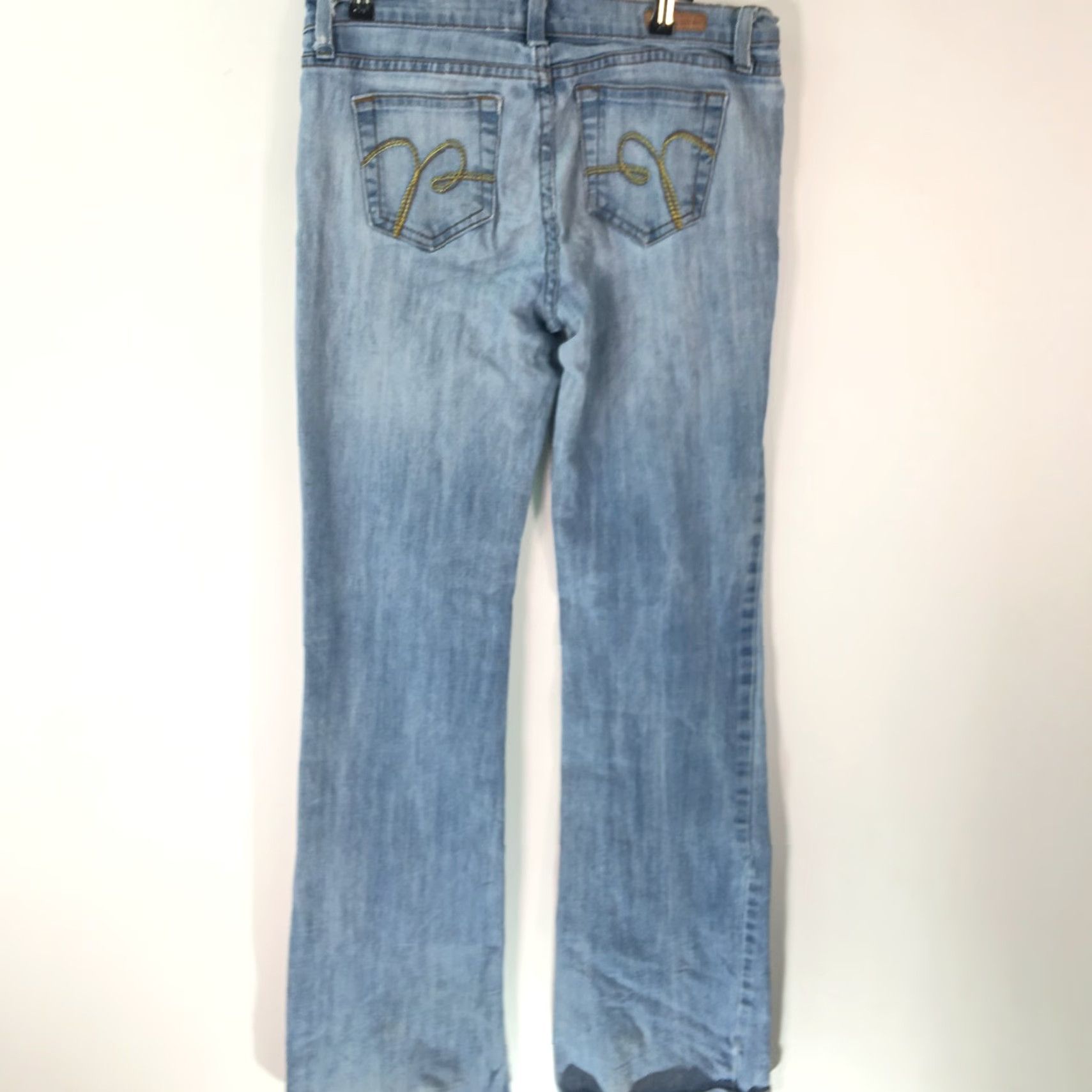 Vintage Piper Womens Straight Jeans Size 11 Blue Denim Regular Fit 5-Pocket Casual Size 32" / US 10 / IT 46 - 2 Thumbnail
