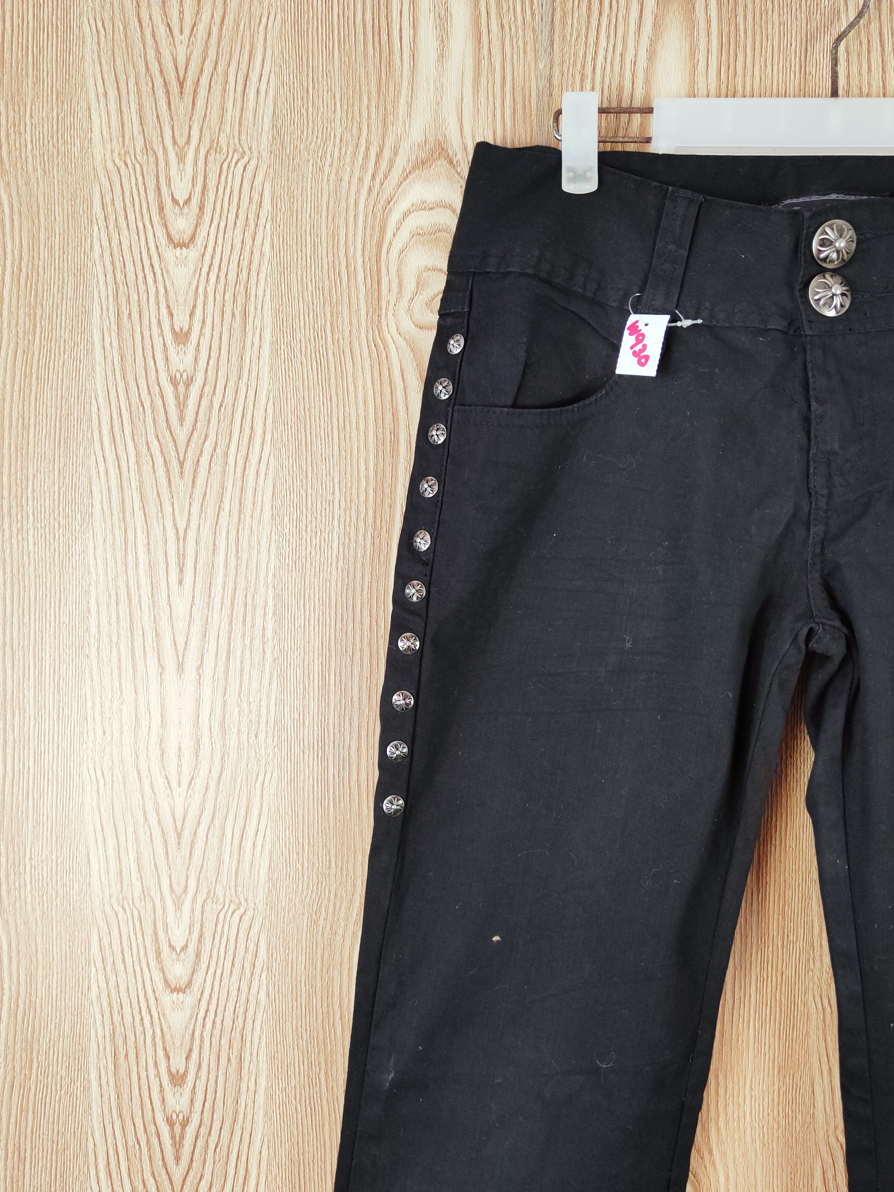 Japanese Brand Cook Jeans Black Multipocket Casual Pants #W930 Size 30" / US 8 / IT 44 - 3 Thumbnail