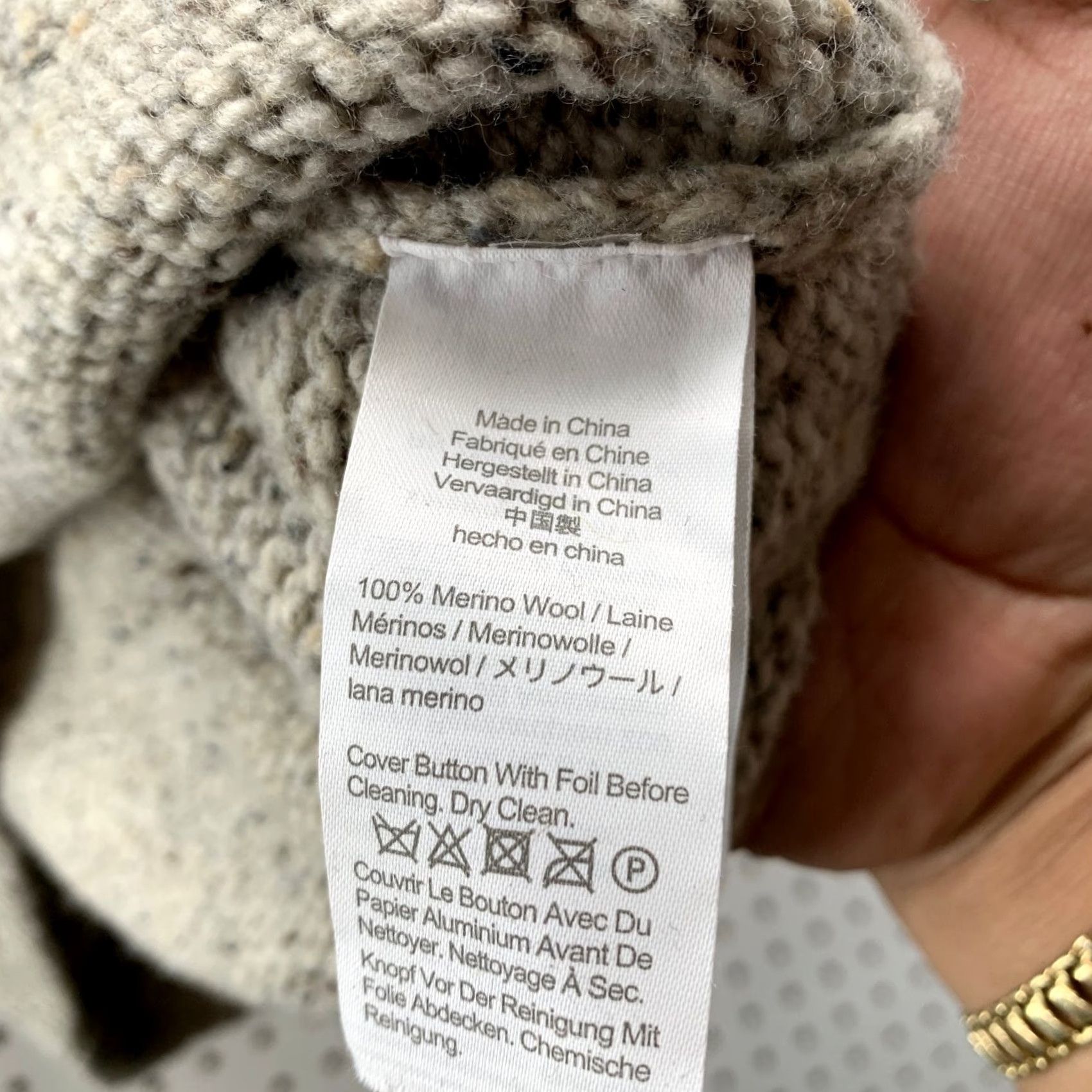 Wallace & Barnes Wallace & Barnes Merino Wool Sweater Mens Large Gray Collared Thick Heavyweight Pullover Knit Long Sleeve Casual Winter Size US L / EU 52-54 / 3 - 4 Thumbnail