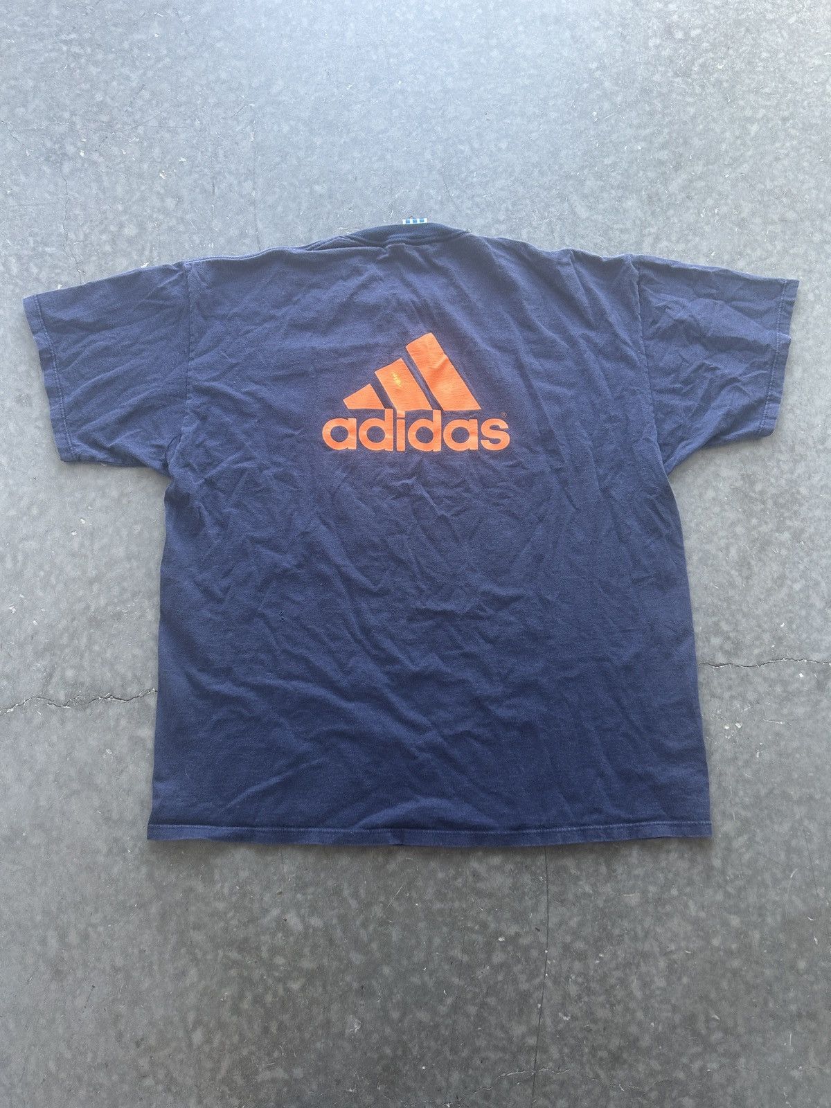 Adidas × Vintage Vintage 90s Adidas University of Virginia Soccer Tee Size US XL / EU 56 / 4 - 4 Thumbnail
