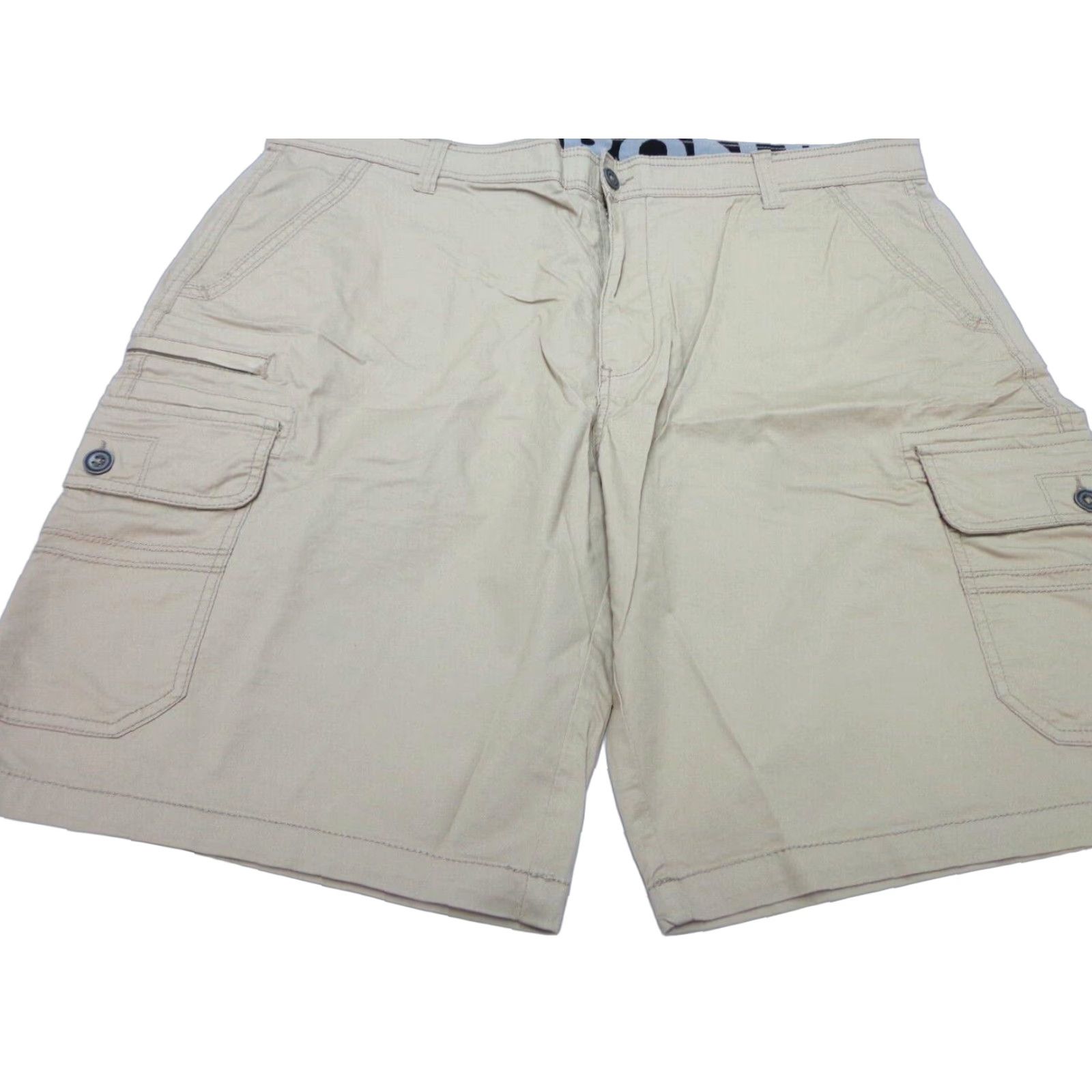 CO VINTAGE Iron Co Cargo Shorts Regular Fit Beige Cotton Blend Stretch 42 Men Cargo Shorts 42 Beige Vintage Wheat Regular Mens Casual Travel Workwear Size US 42 / EU 58 - 1 Thumbnail