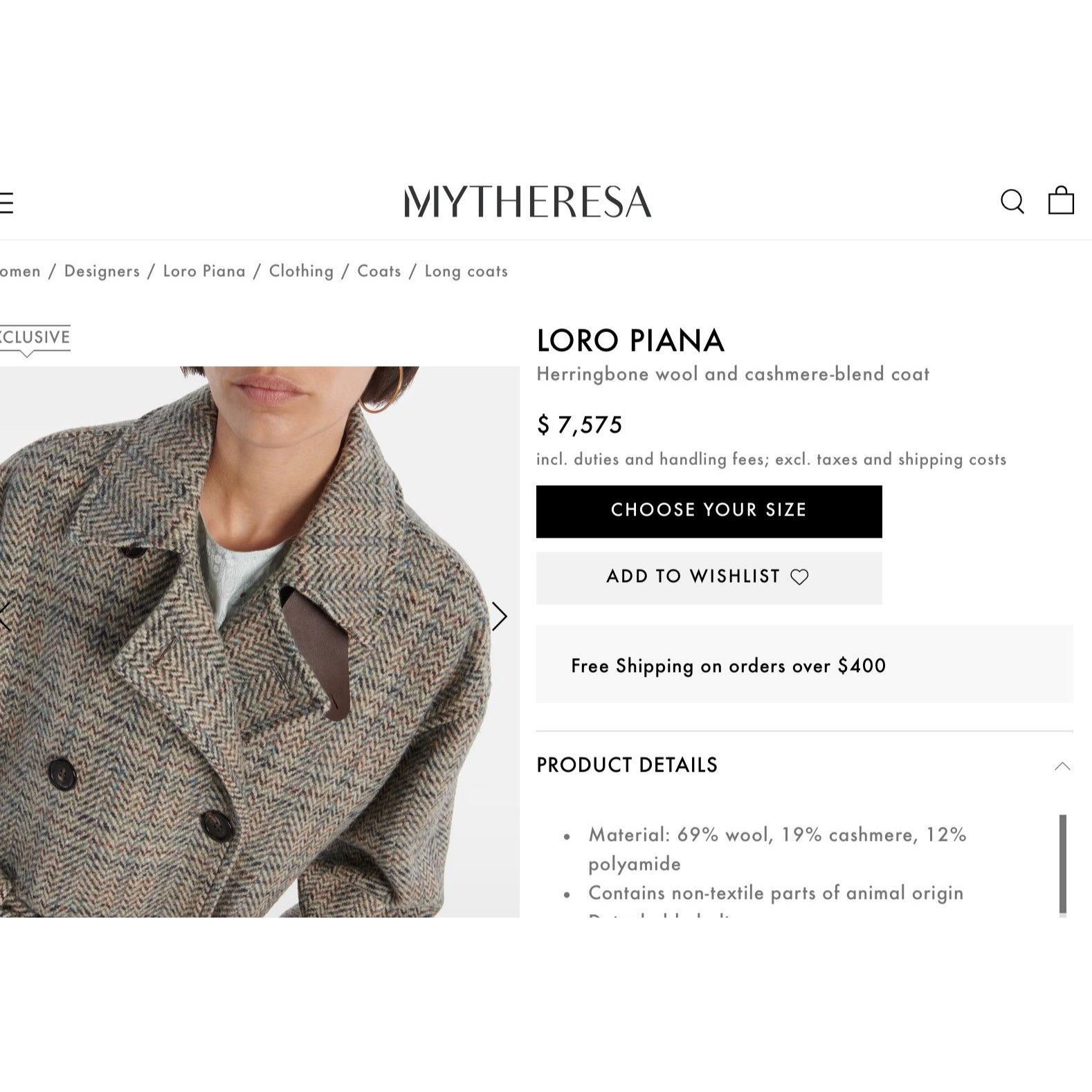 Loro Piana Loro Piana herringbone wool brown grey plaid check women lon Size XS / US 0-2 / IT 36-38 - 12 Thumbnail