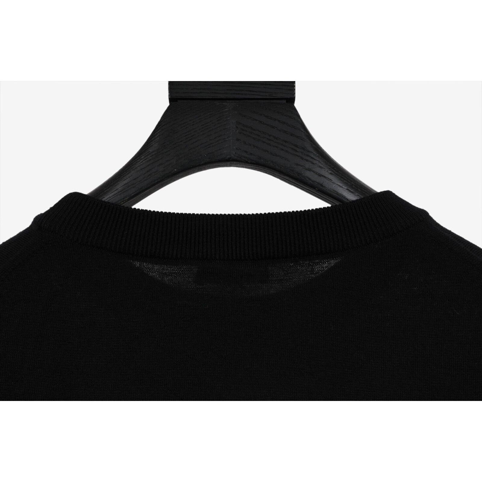 Dior Sorayama Floral Logo Sweater Black Wool Pullover Size US M / EU 48-50 / 2 - 5 Thumbnail