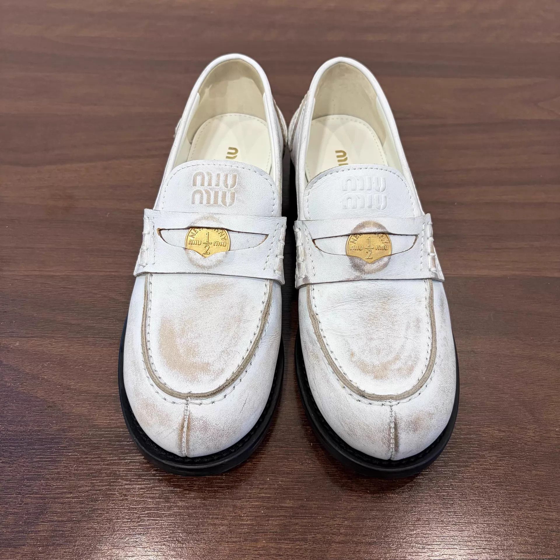 Miu Miu Miu Miu Women's Penny Loafers 38 Size US 7.5 / IT 37.5 - 2 Thumbnail