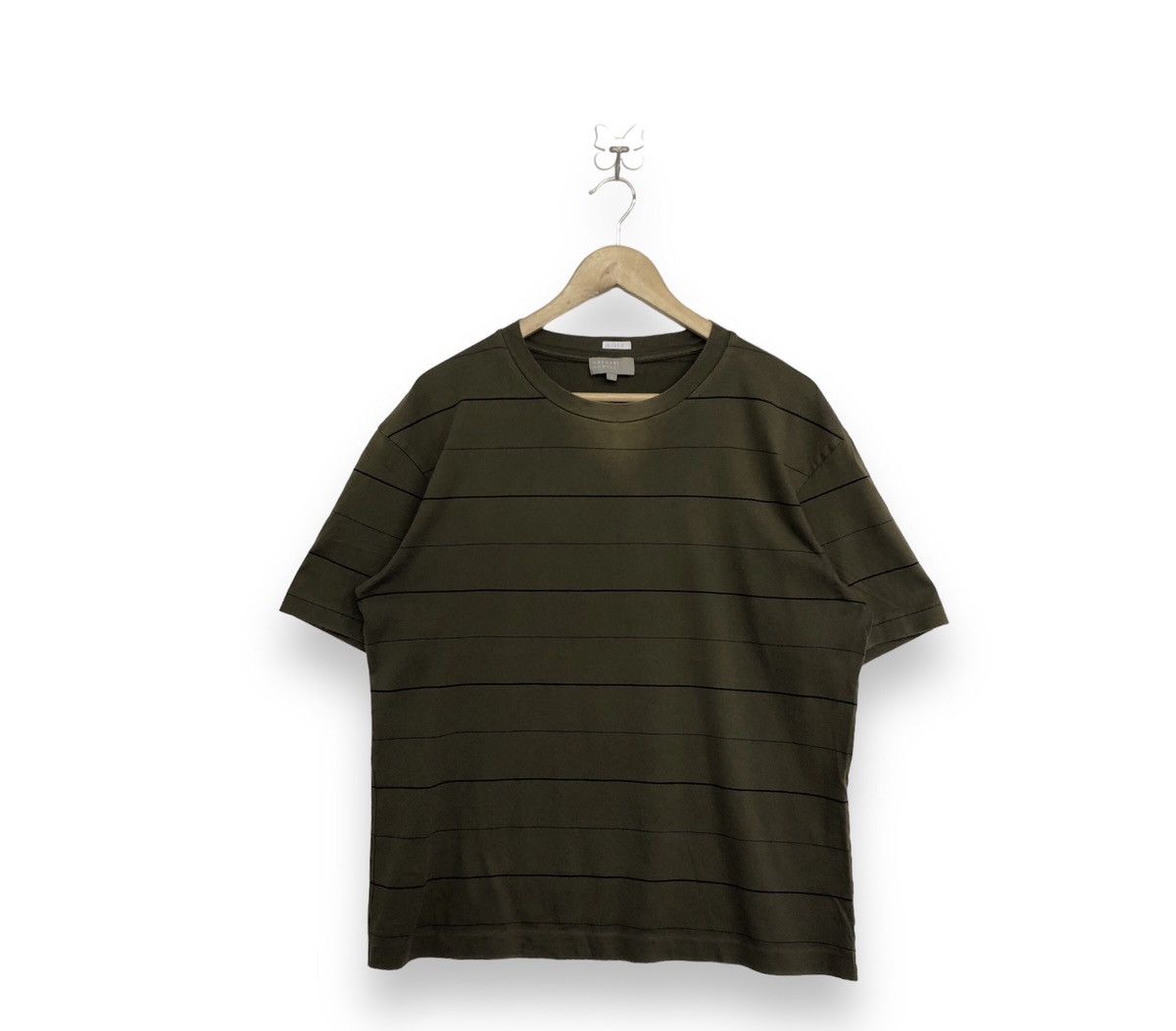 Margaret Howell Margaret Howell Olive Green Matelot Stripe Shirt Size US L / EU 52-54 / 3 - 1 Thumbnail
