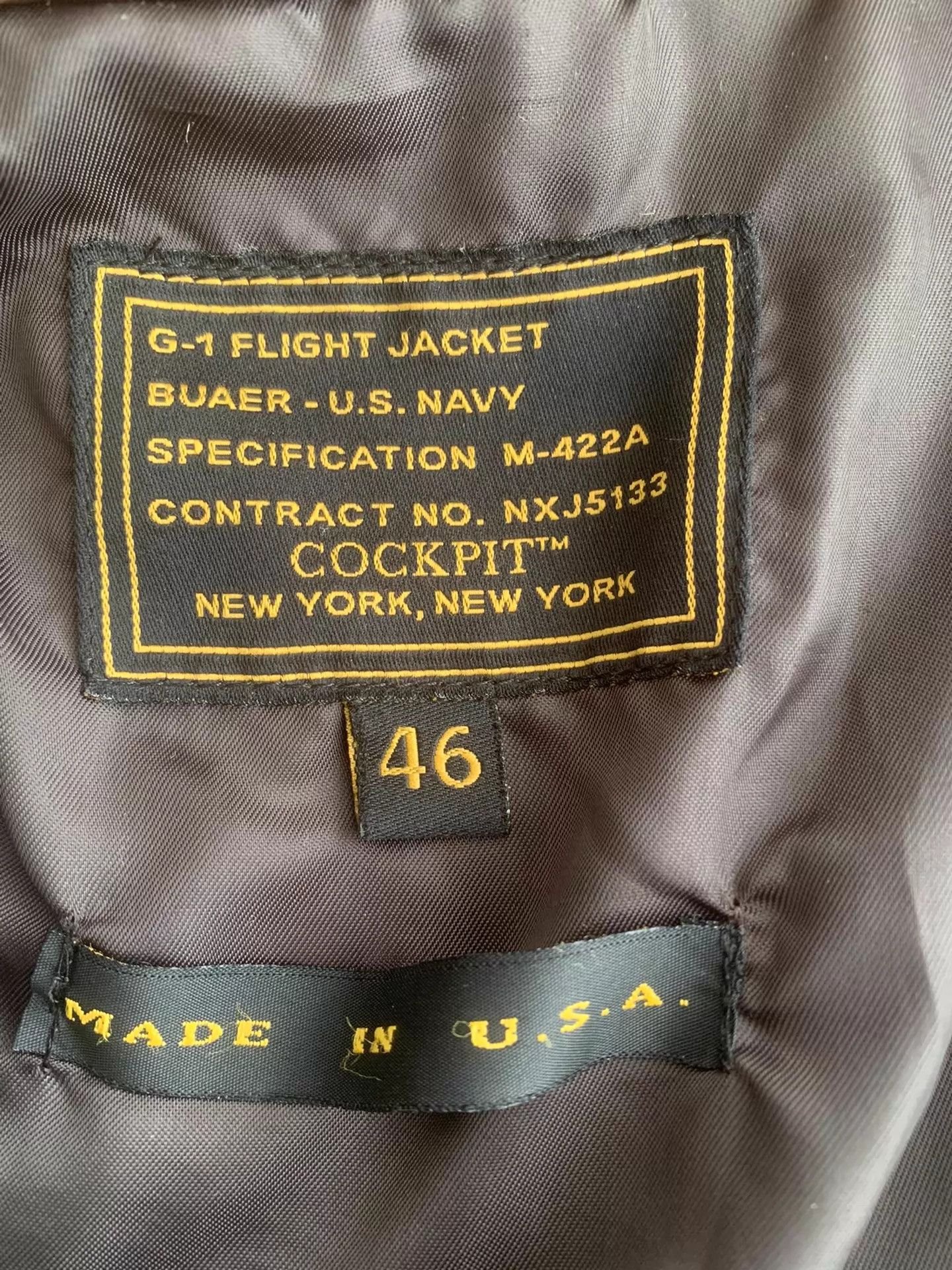 Cockpit USA COCKPIT G1 Vintage Goatskin Men's Biker Jacket USA Size US S / EU 44-46 / 1 - 3 Thumbnail