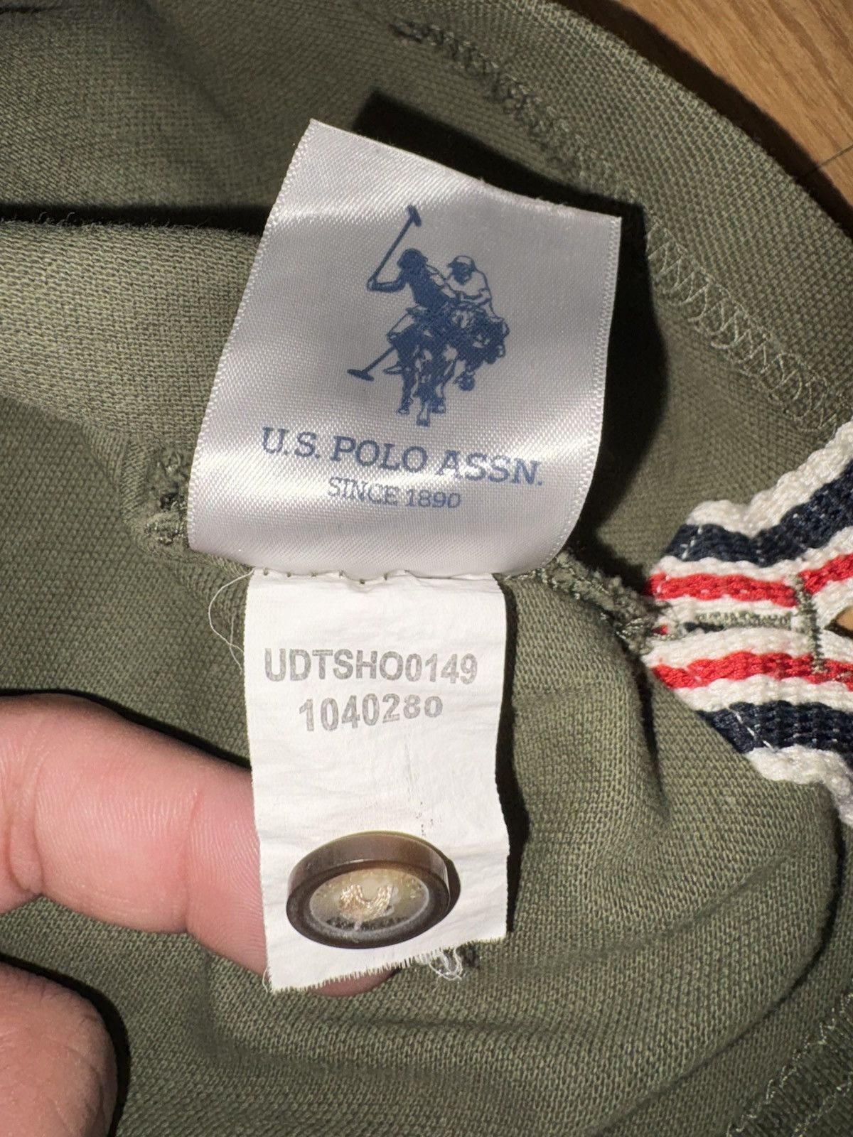 Polo Ralph Lauren U.S.P.A Denim Co. Olive Green Pique Polo Embroidered Crest Size US S / EU 44-46 / 1 - 9 Thumbnail