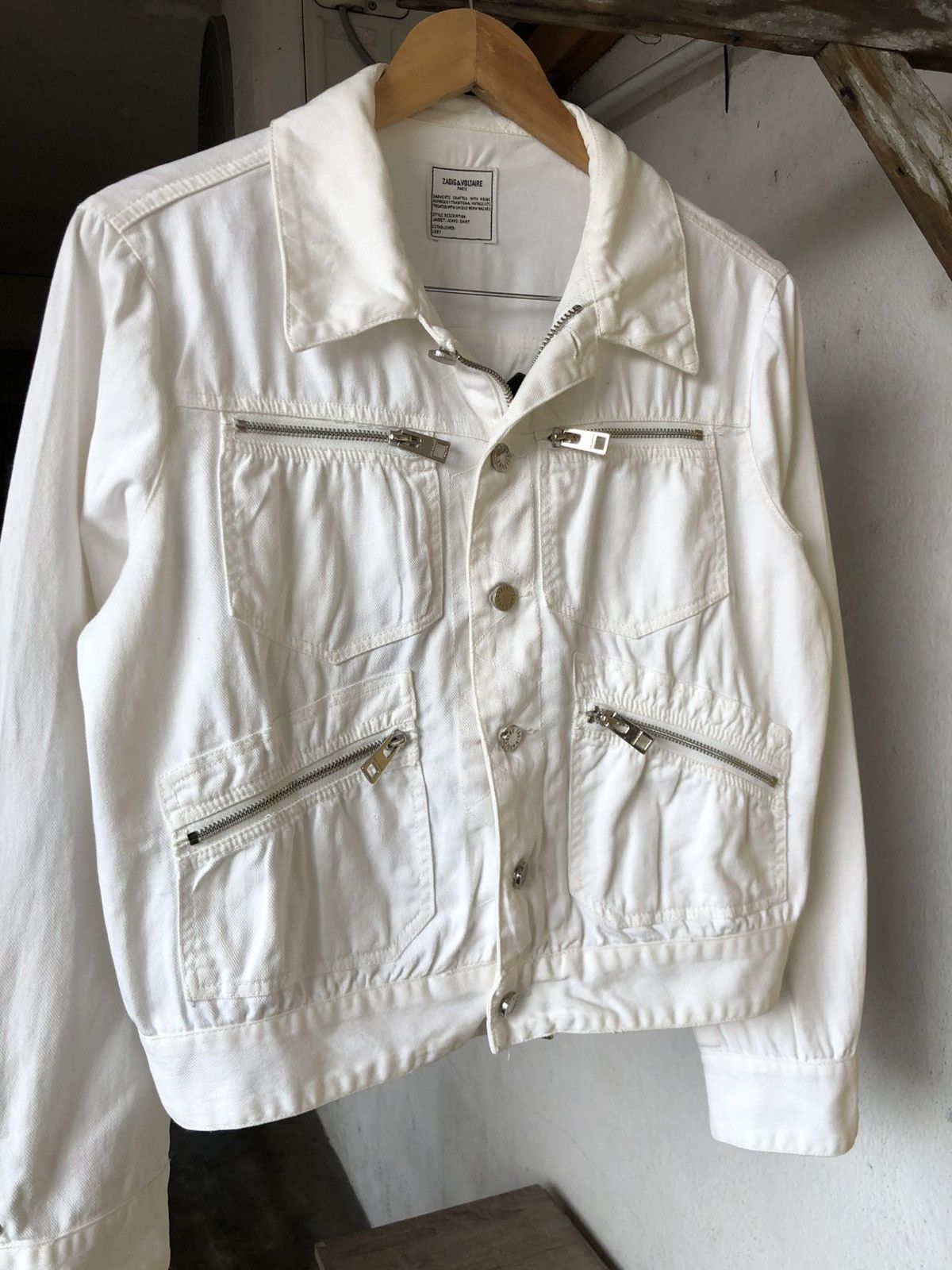 Zadig & Voltaire Rare🔥 Zadig & Voltaire Kioko Cat Denim Punk Jackets Size XS / US 0-2 / IT 36-38 - 17 Thumbnail