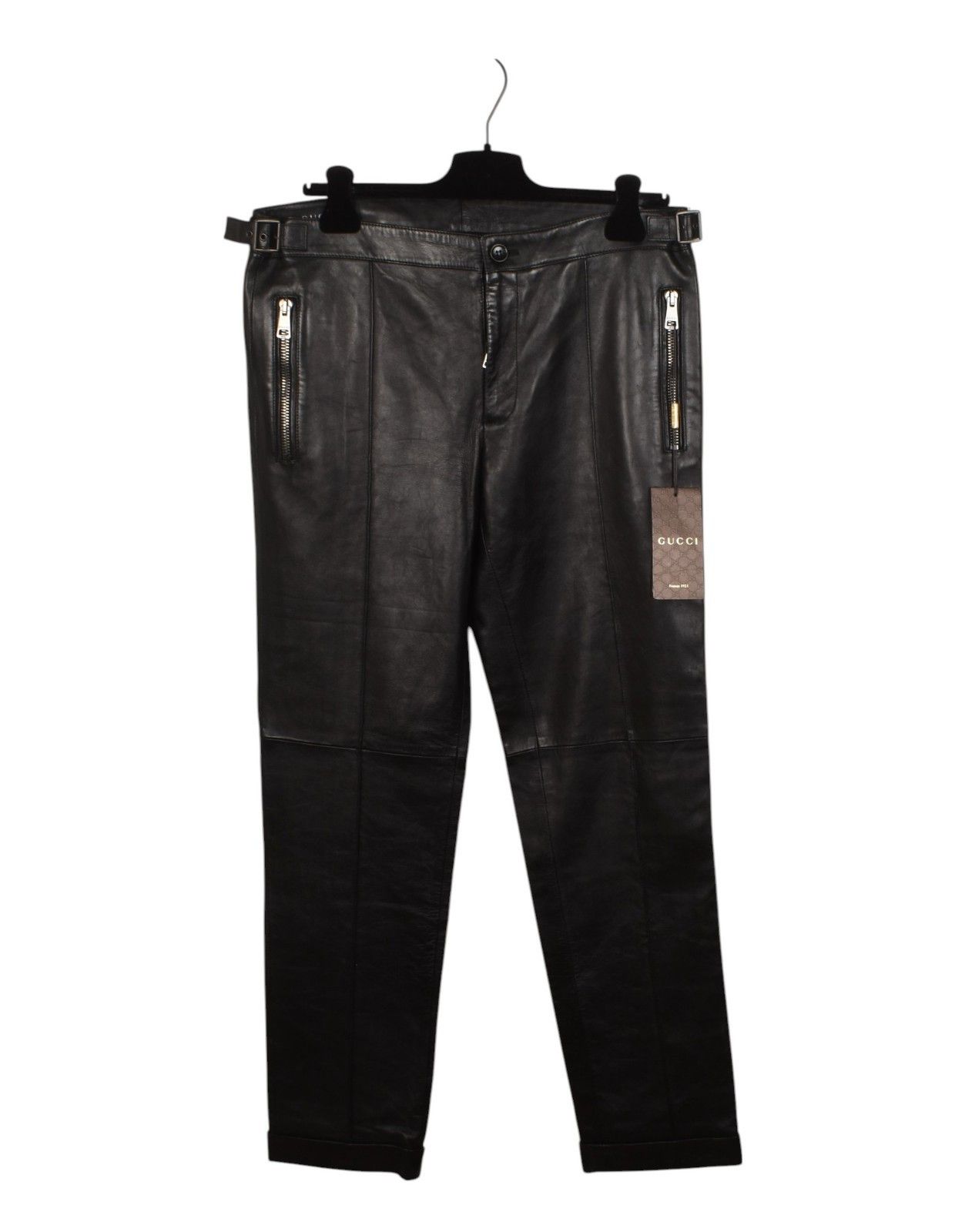 Gucci New Gucci Men Pants Leather Biker Size IT48/M/L, S1486 Size US 32 / EU 48 - 1 Thumbnail