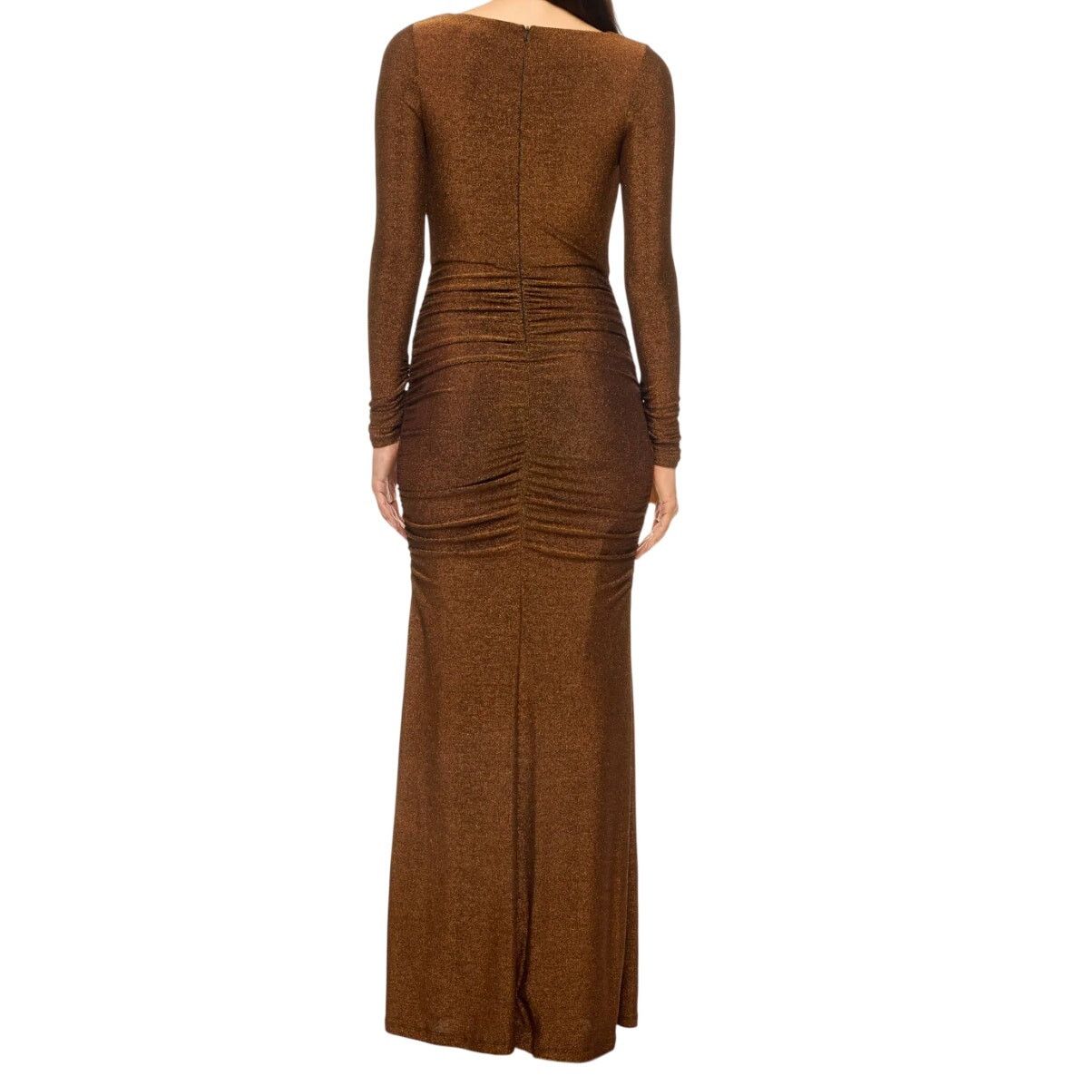 Black Halo Black Halo Long Sleeve Rafaela Maxi in Bronze, Size US 2 Size XS / US 0-2 / IT 36-38 - 3 Thumbnail