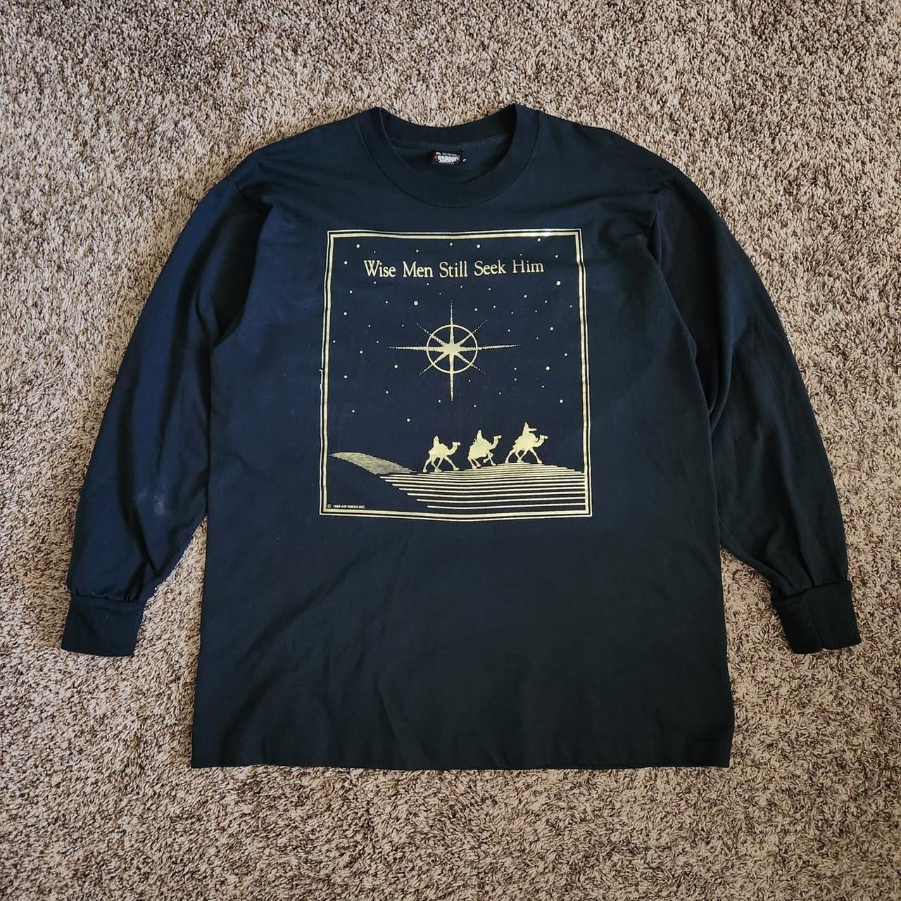 Vintage vintage “wise men still seek Him” screen stars longsleeve Size US XL / EU 56 / 4 - 1 Thumbnail