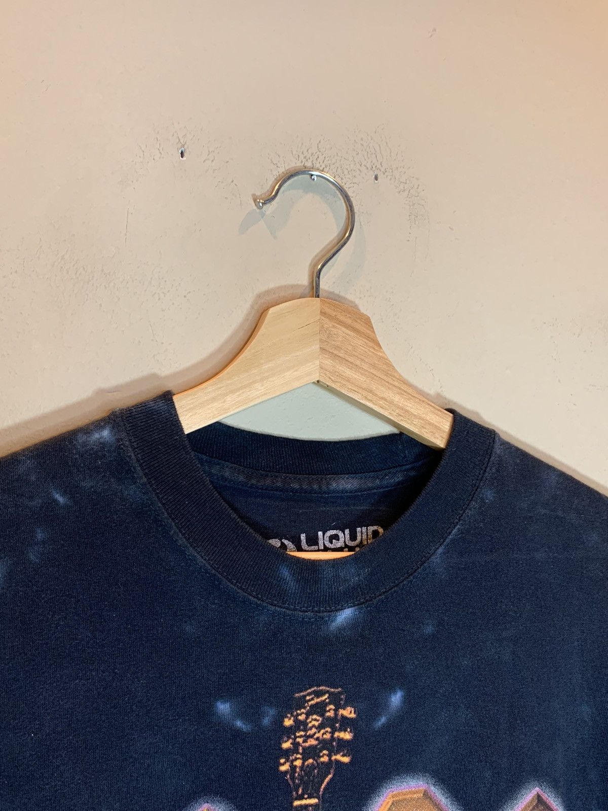 Band Tees *RARE* AC/DC Hell’s Bells Art AOP Tie-Dye Liquid Blue Shirt Size US XXL / EU 58 / 5 - 6 Thumbnail