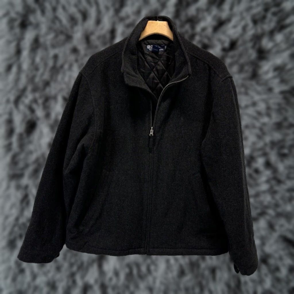 Ralph Lauren VINTAGE Polo Ralph Lauren Wool Blend Short Jacket XL Mens Gray Quilted Lining Size US XL / EU 56 / 4 - 1 Thumbnail